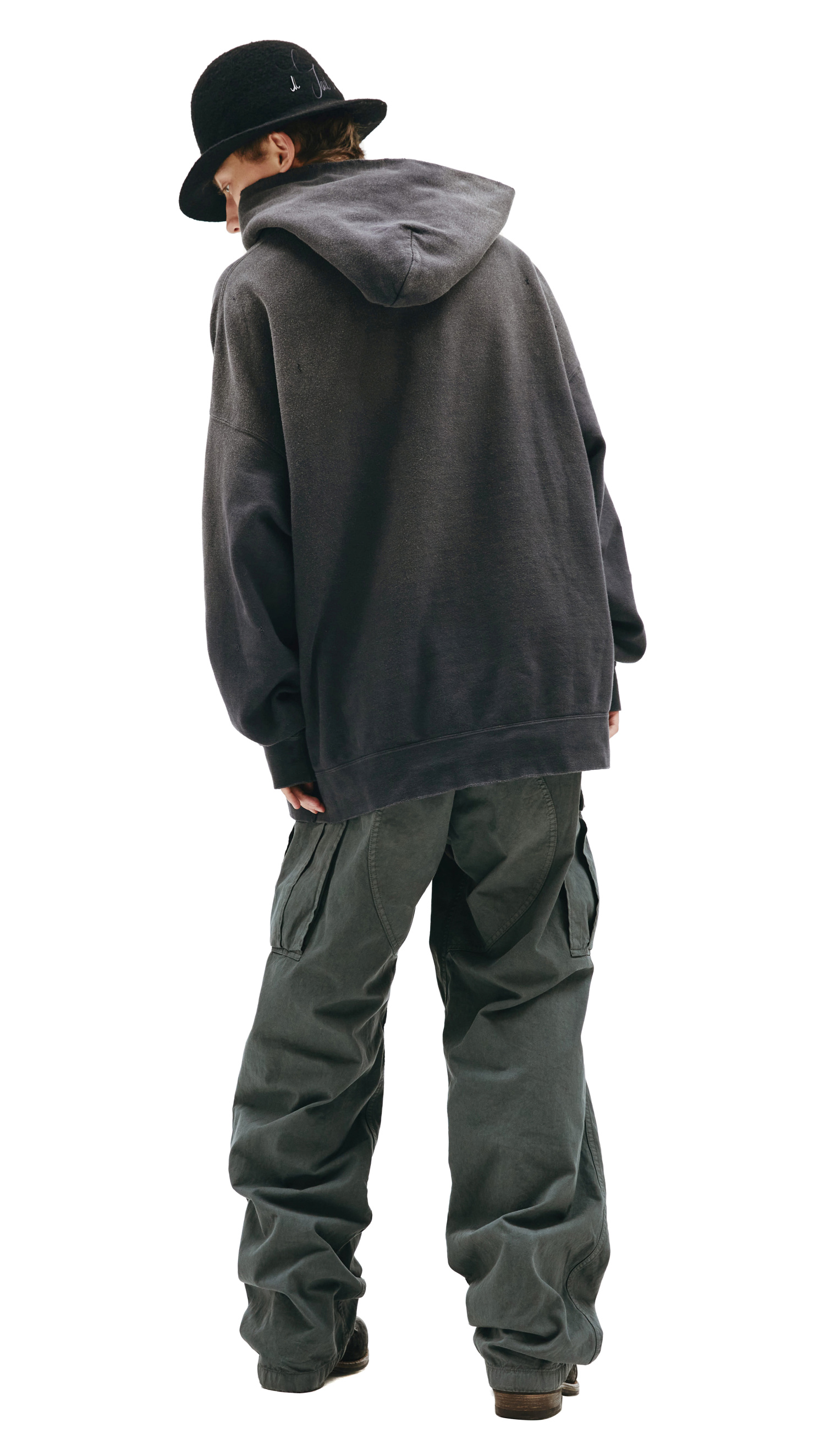 visvim Black Jumbo Hoodie P.O. Crash
