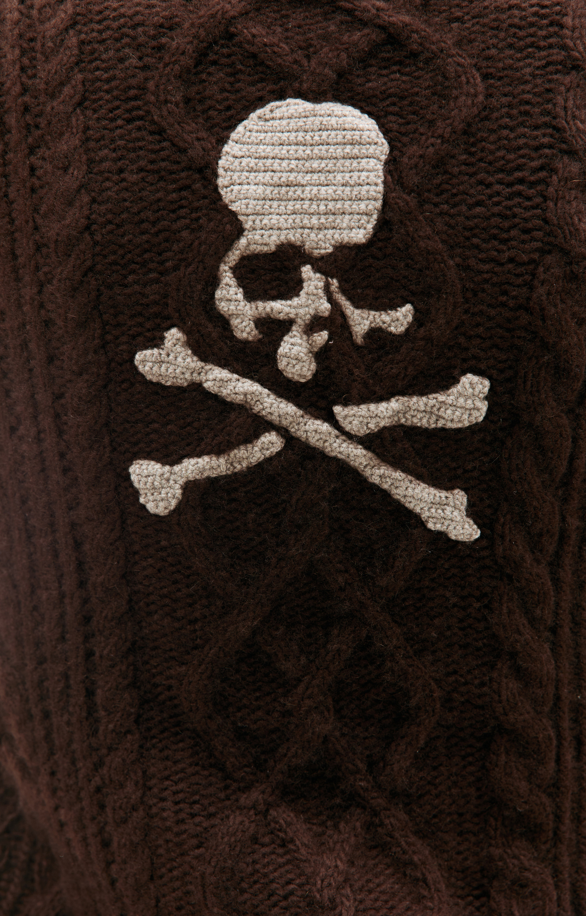 Mastermind WORLD Brown cashmere cardigan