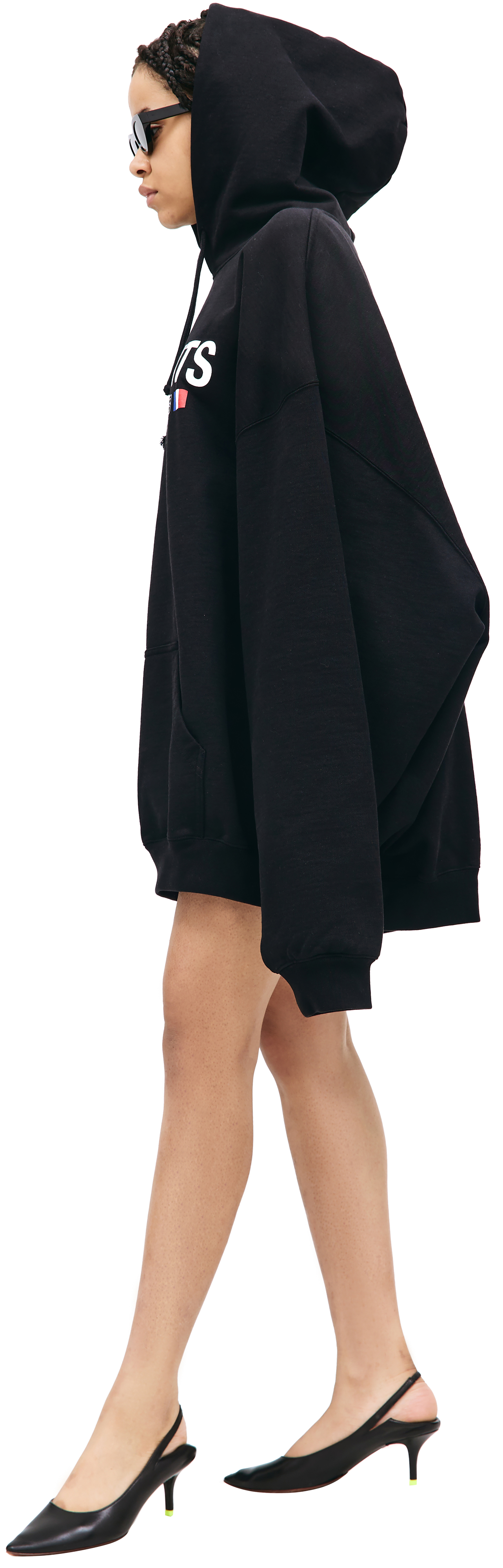 VETEMENTS Black printed hoodie