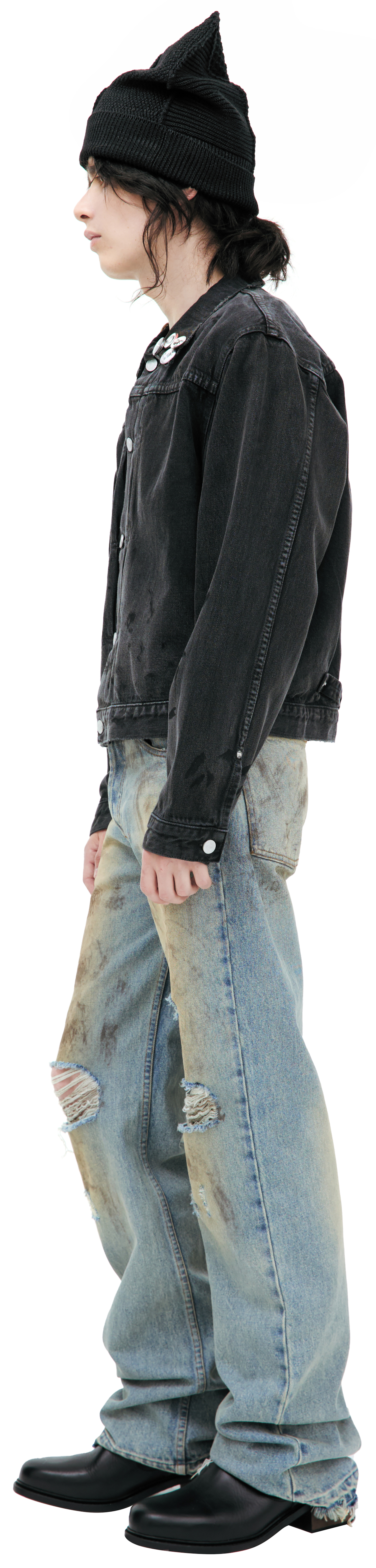 Enfants Riches Déprimés Denim jacket with badges