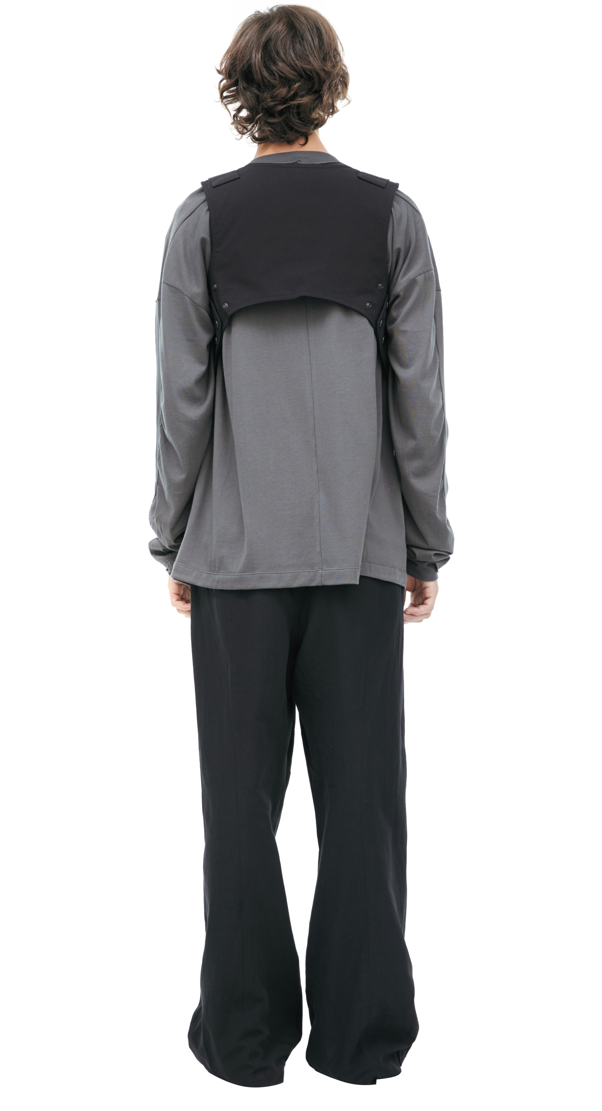 The Viridi-Anne Black vest with pockets