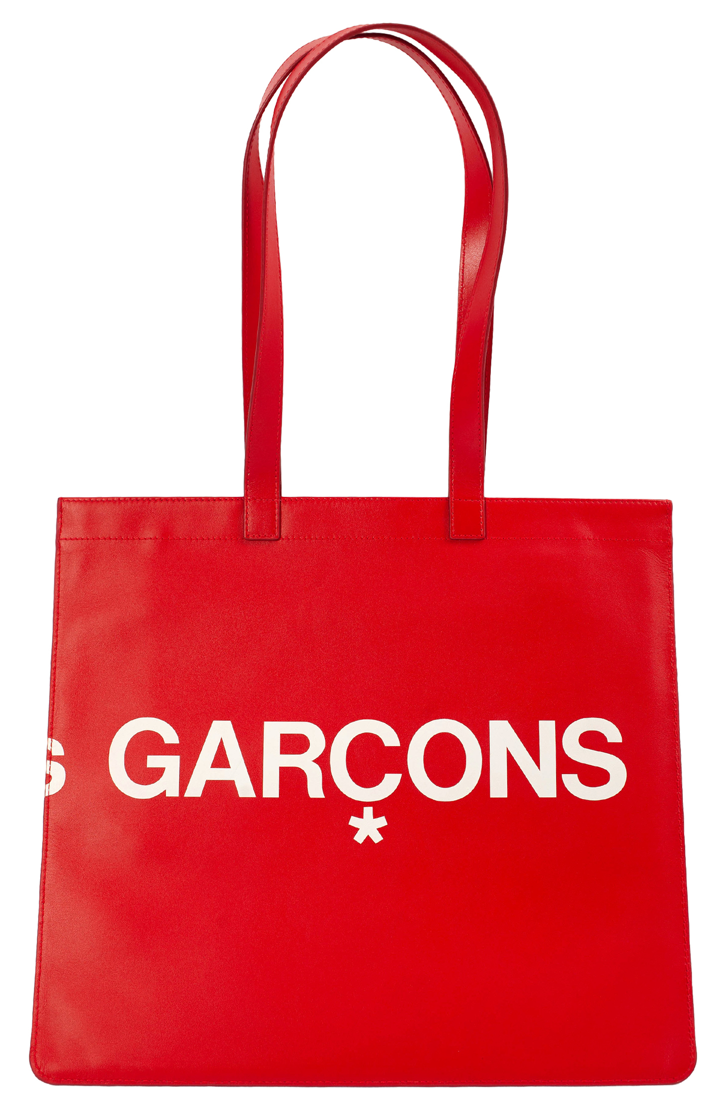 Comme des Garcons Wallets Red Leather Shopper Bag