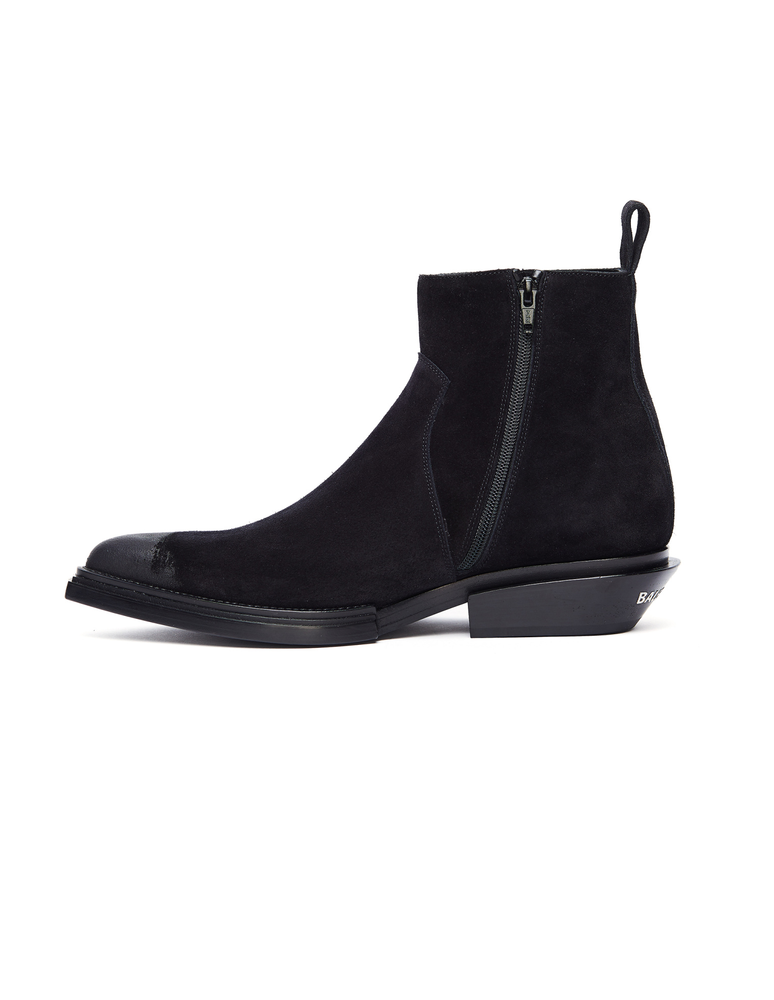 Balenciaga Black Suede Santiag Boots