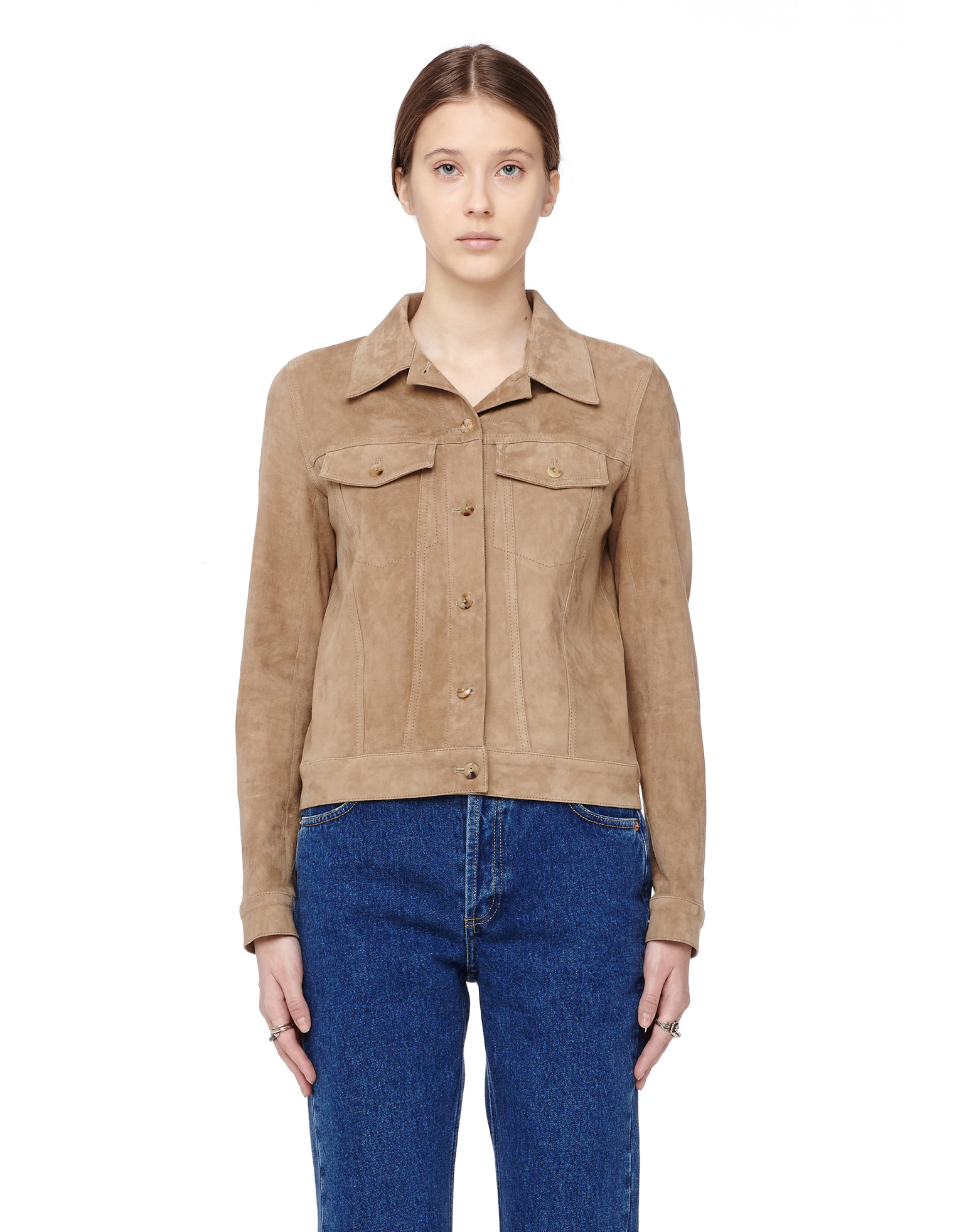 The Row Coltra suede jacket