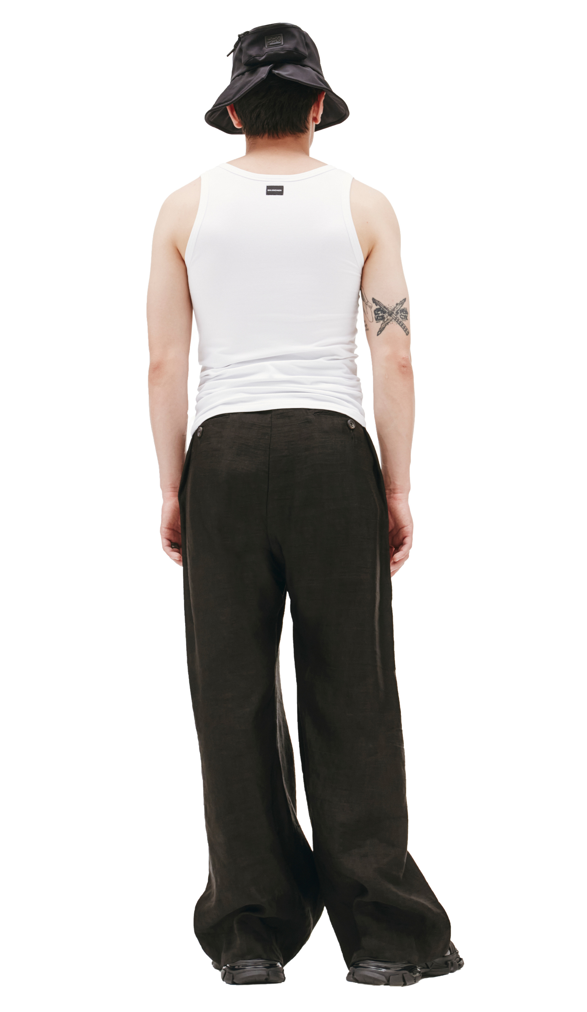 Balenciaga White Cotton Tank Top