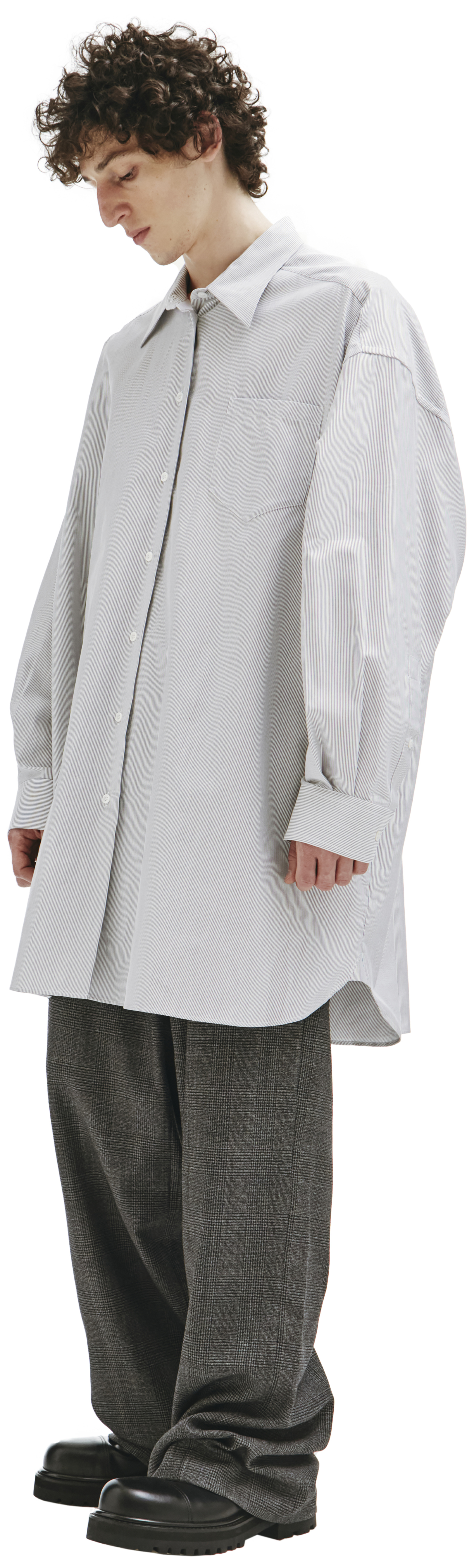 Maison Margiela Grey Cotton Oversize Shirt