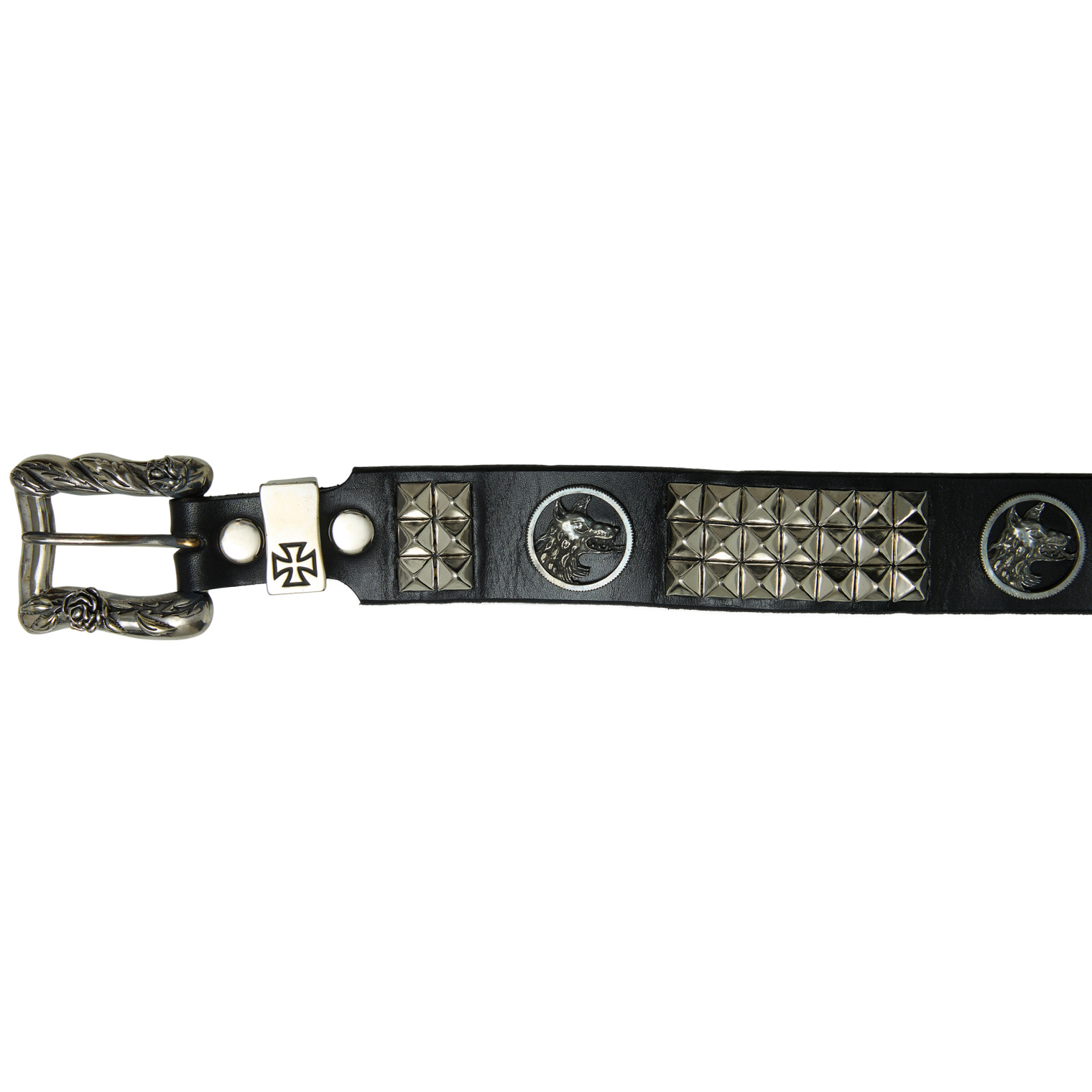 Buy Enfants Riches Déprimés men black belt with metal inserts for