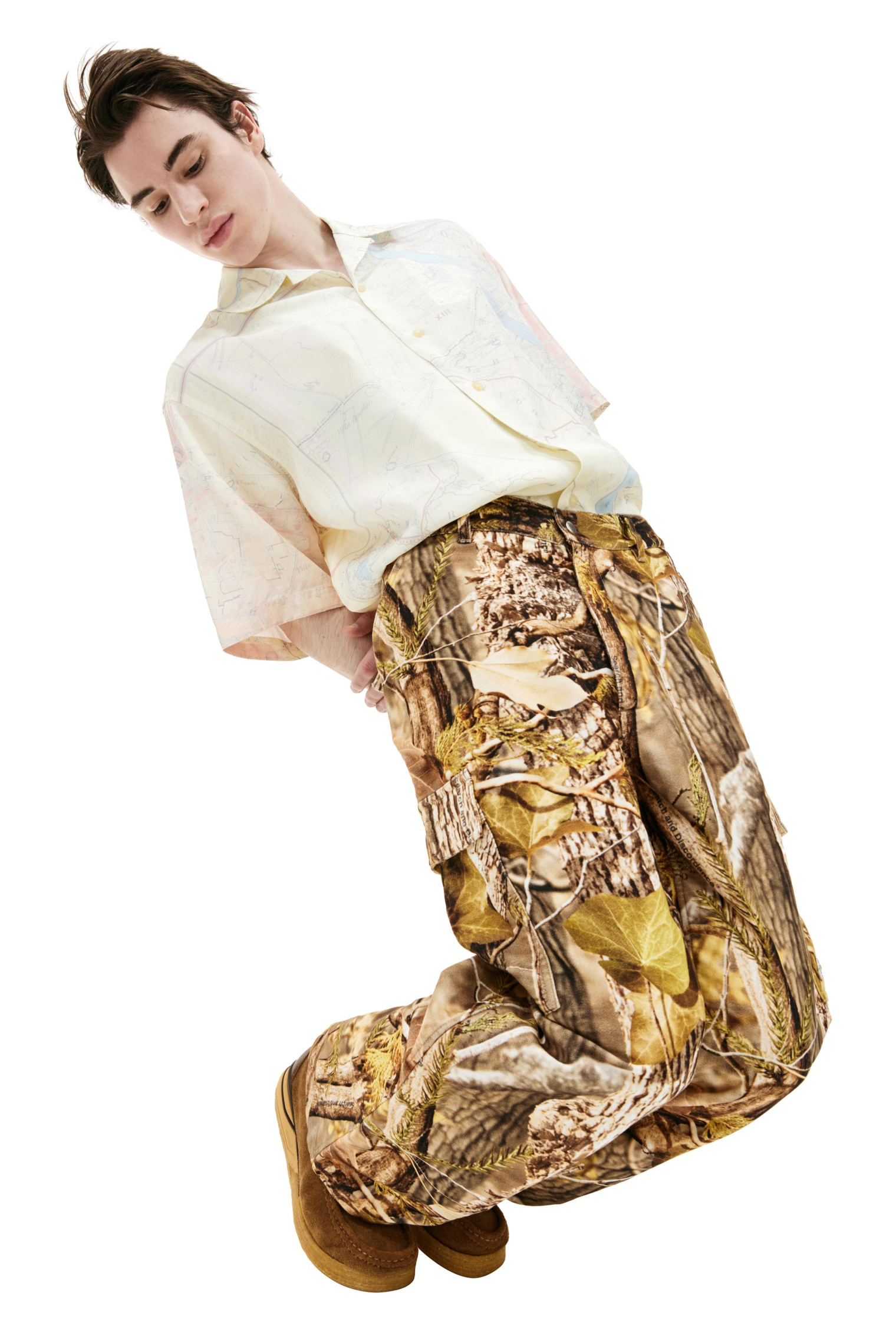 Children of the discordance Tree printed cargo trousers