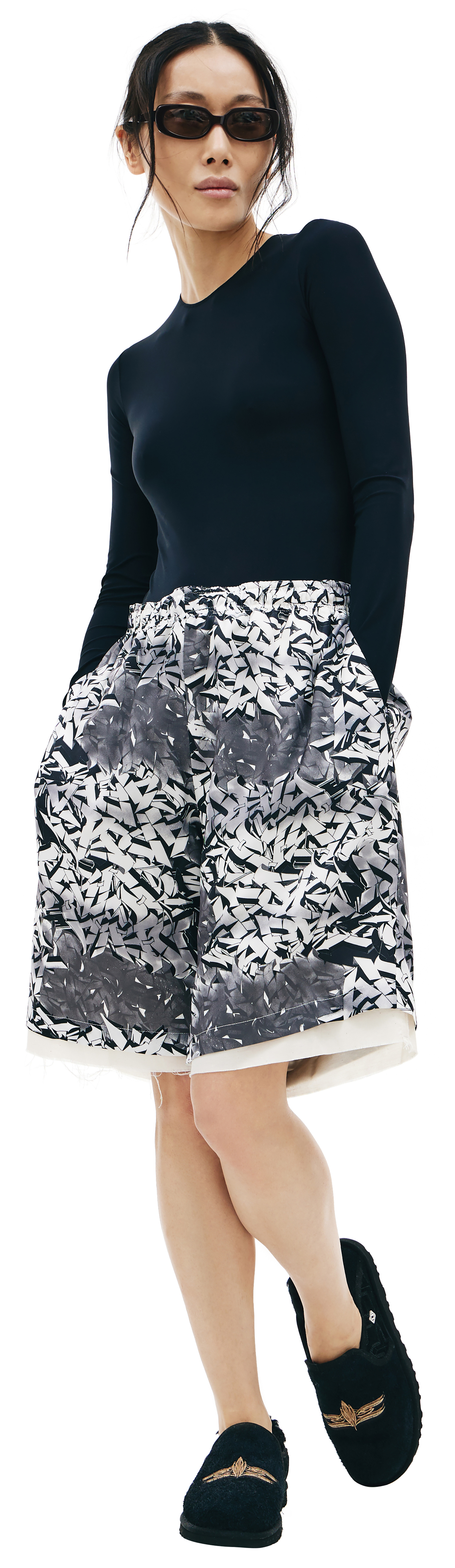 Children of the discordance Graffity print shorts