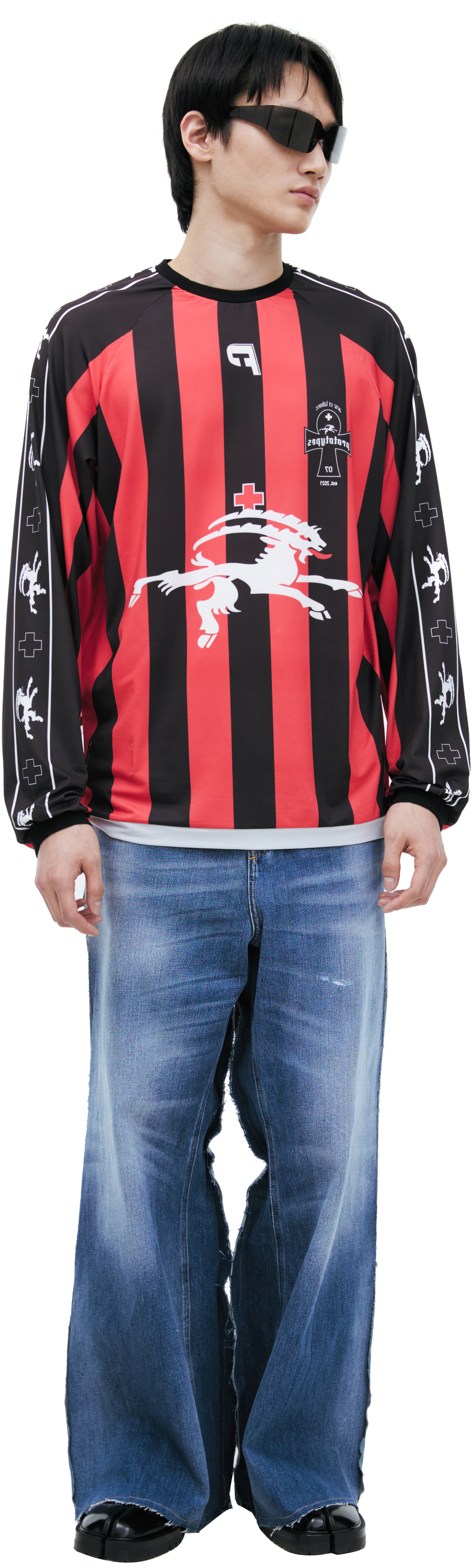 PROTOTYPES Striped Printed Longsleeve