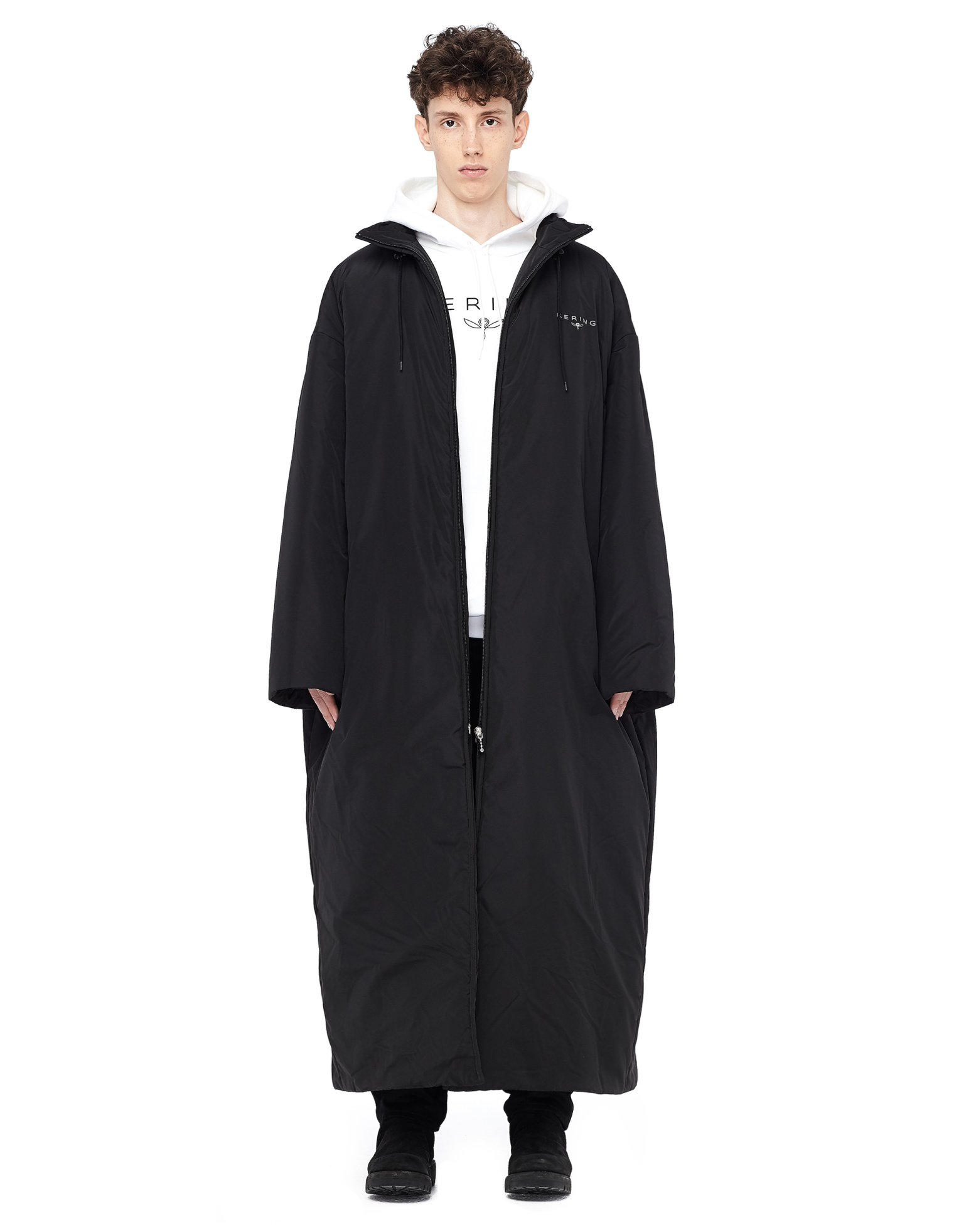 Balenciaga Floor Length Puffer Jacket with Logo