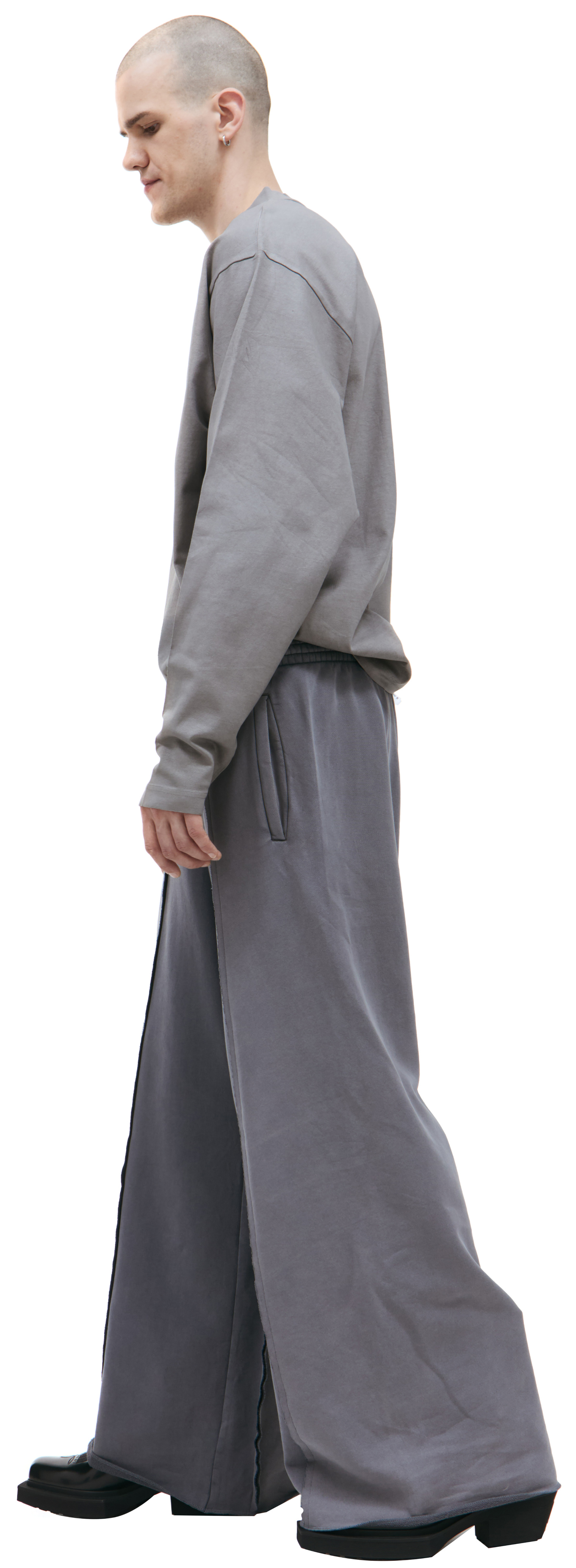 PROTOTYPES Wide leg cotton sweatpants