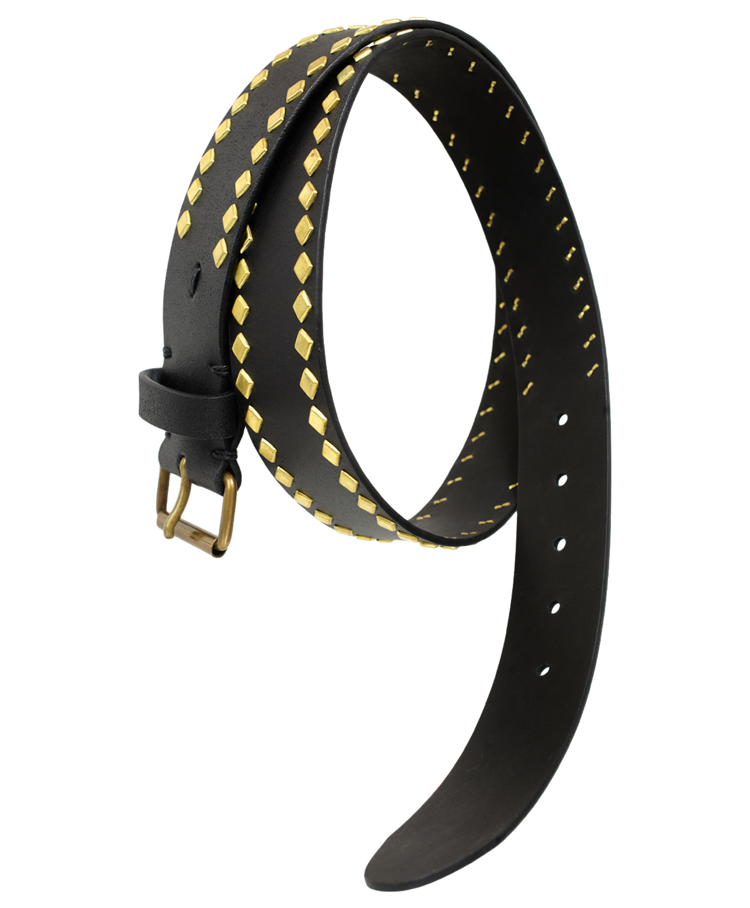 visvim Studs leather belt