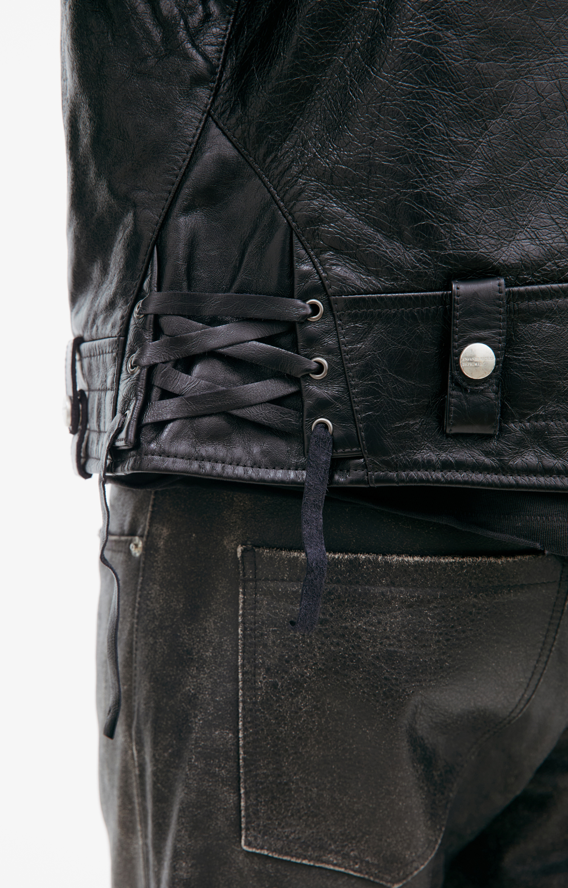 Enfants Riches Déprimés Leather print jacket