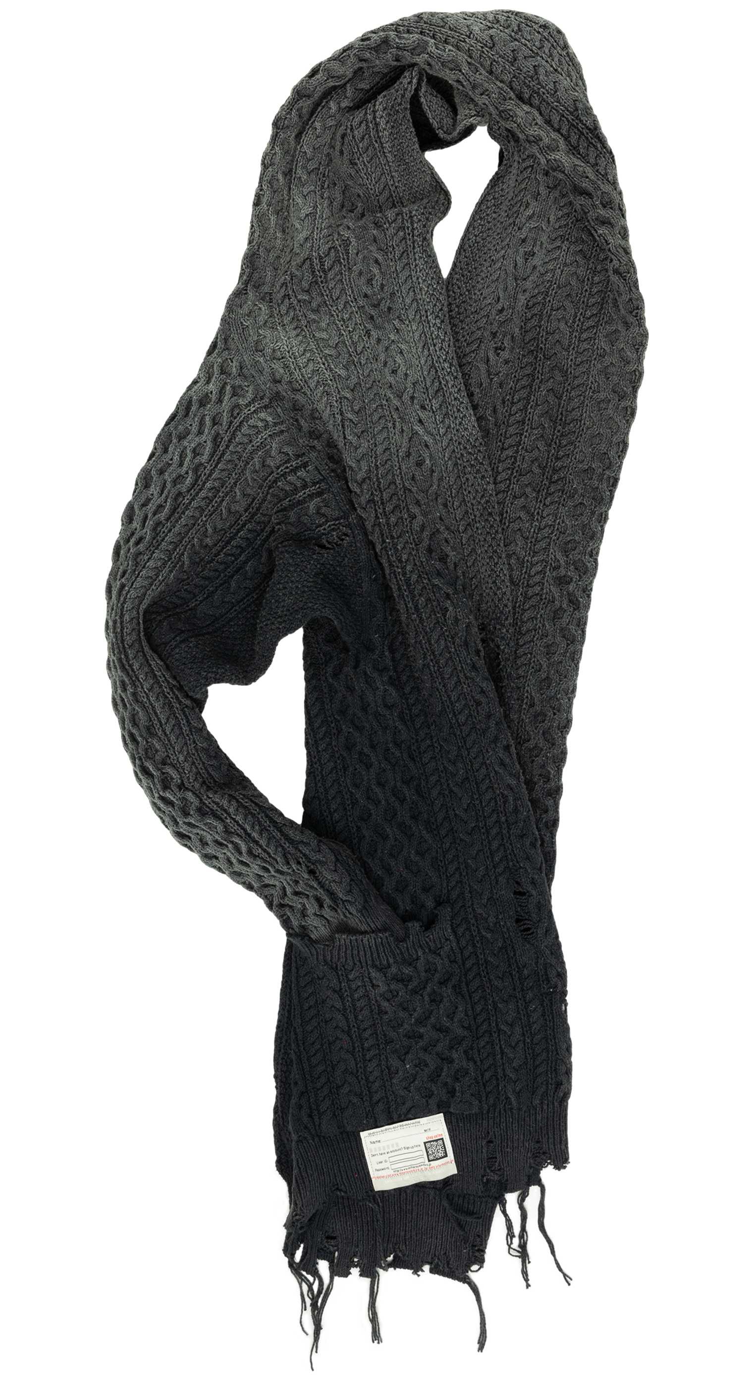 Maison Mihara Yasuhiro Knitted scarf with sleeve