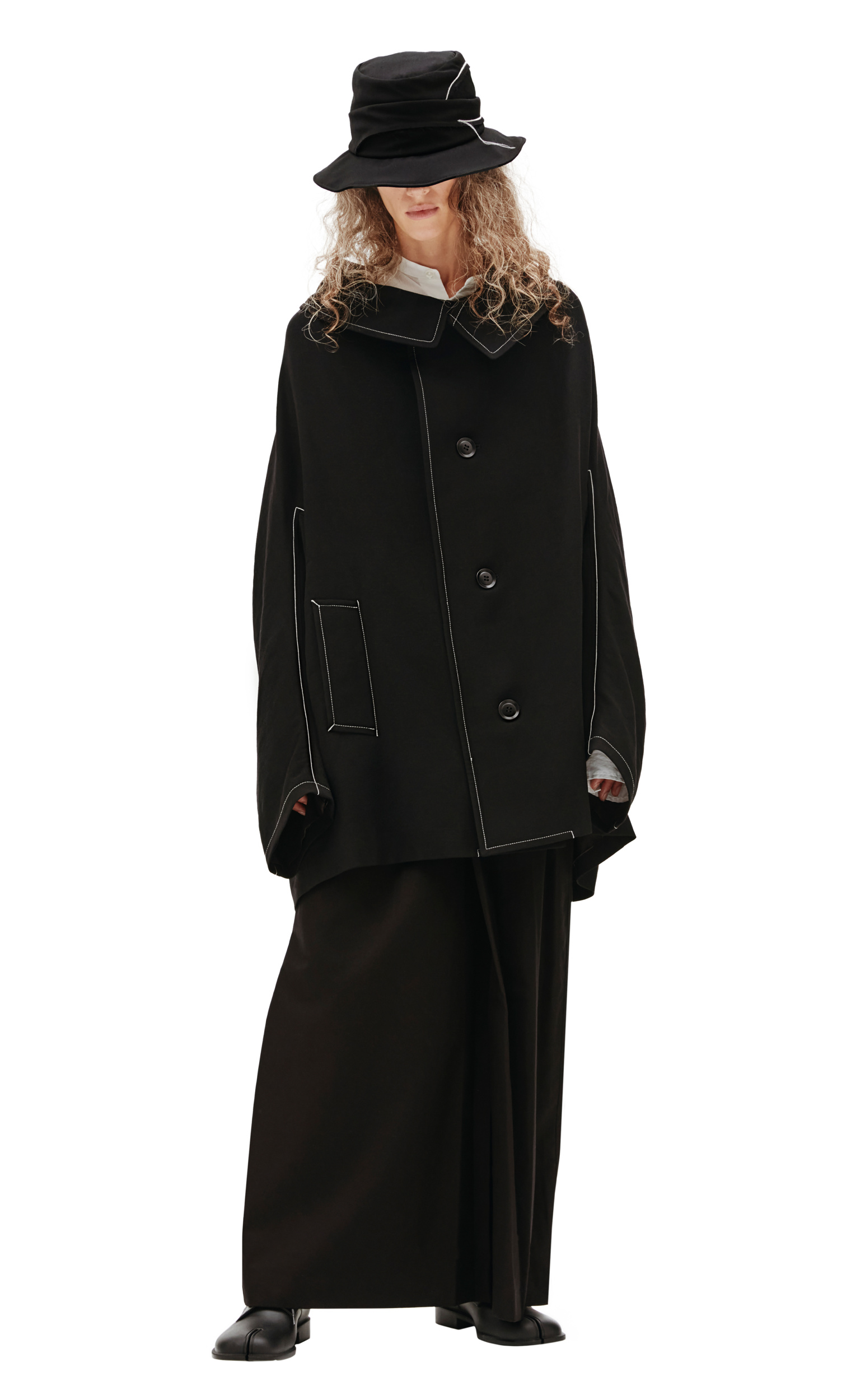 Y\'s Coat with contrasting seams