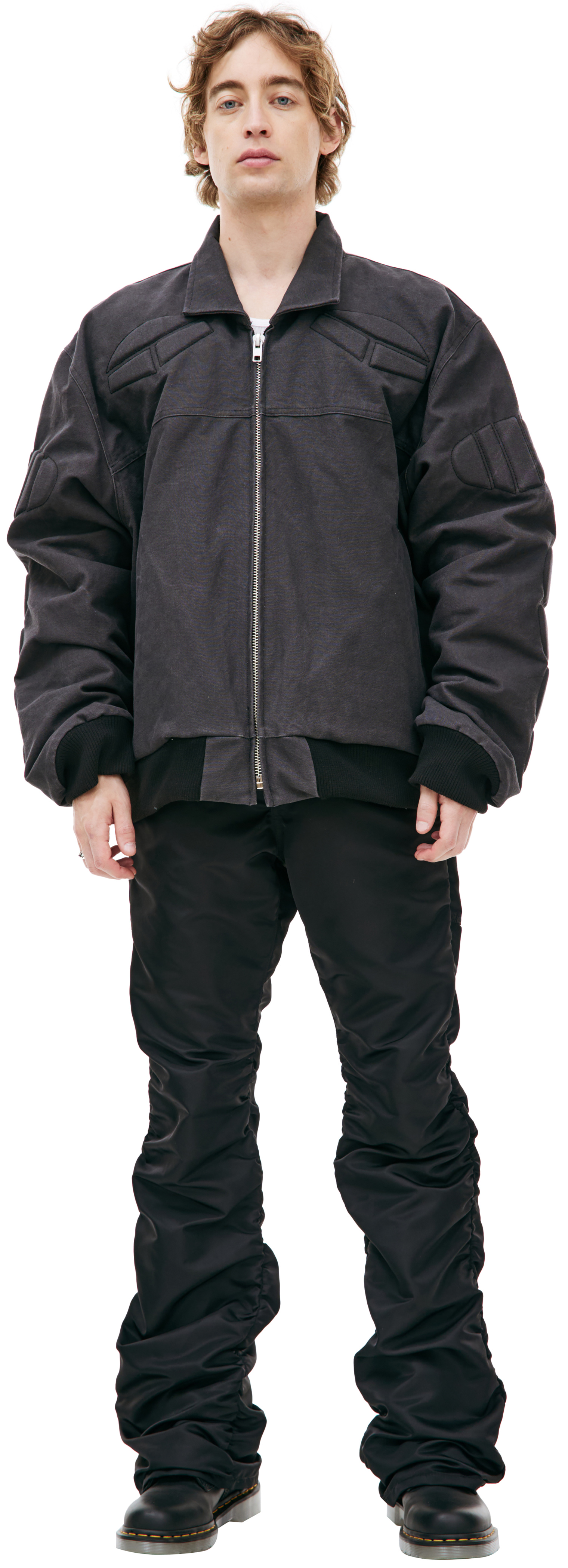 Satoshi Nakamoto Black moto bomber jacket