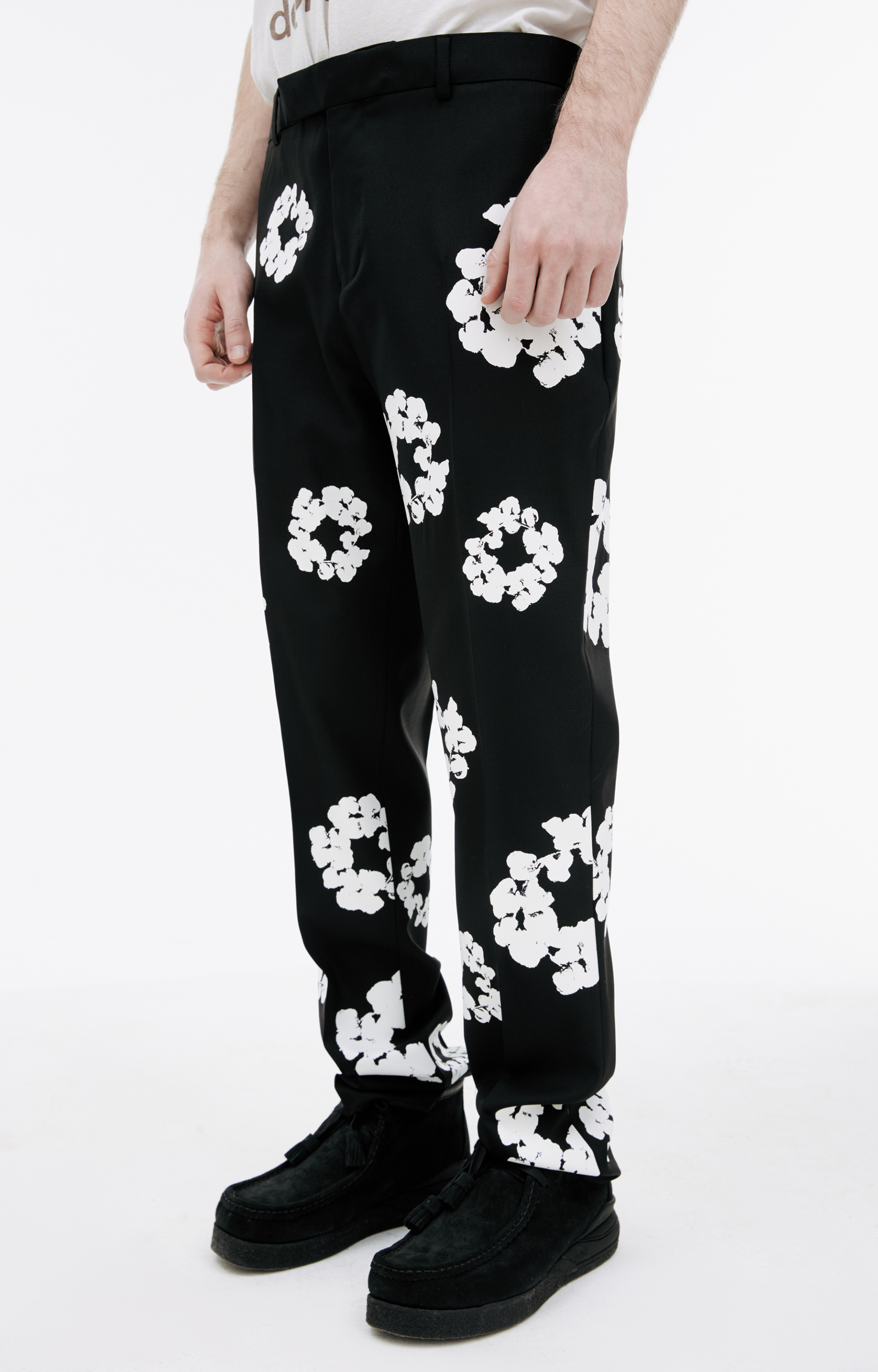 Saint Mxxxxxx Black trousers with flowers