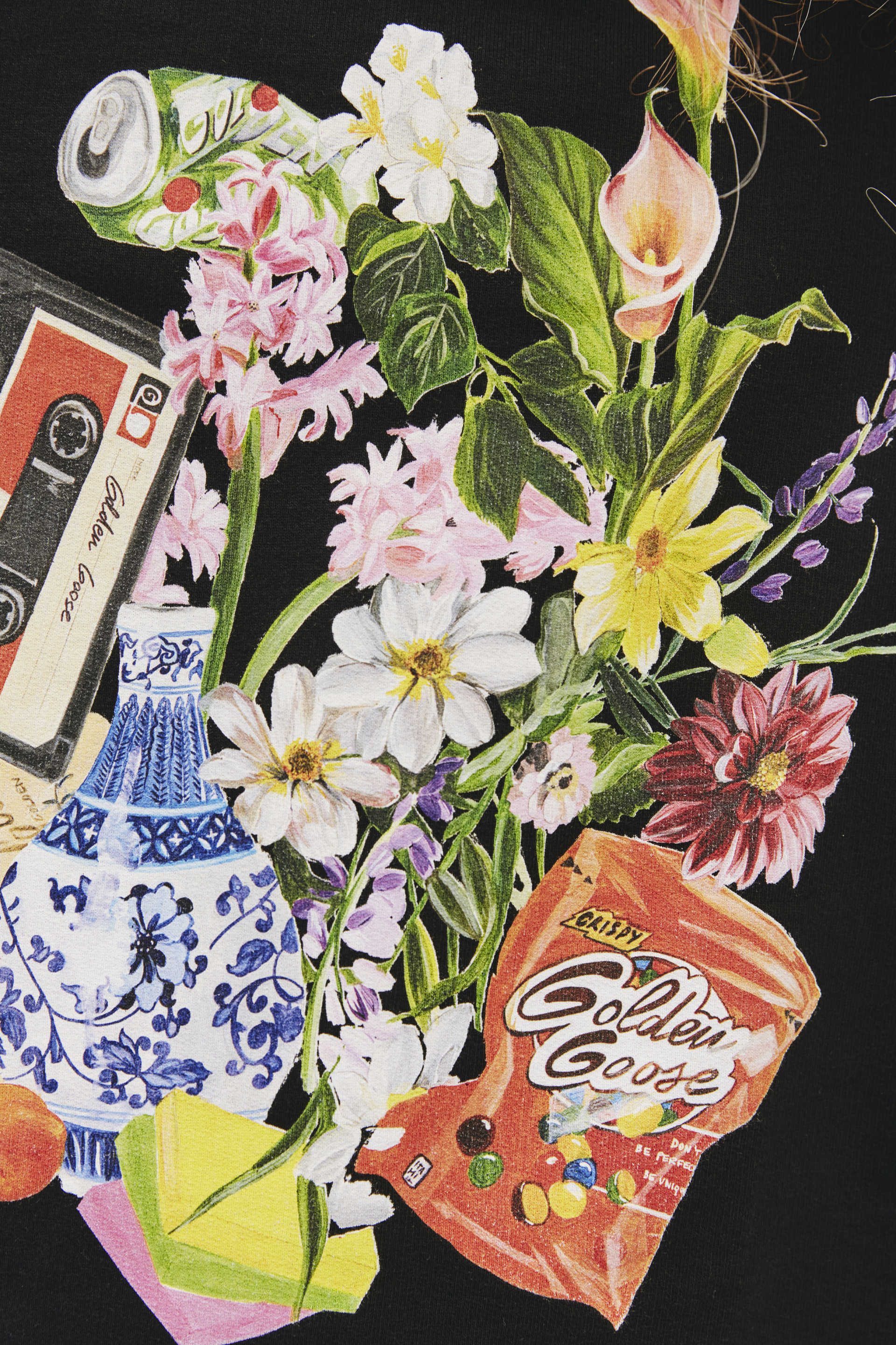 Golden Goose Printed Cotton Black Sweatshirt