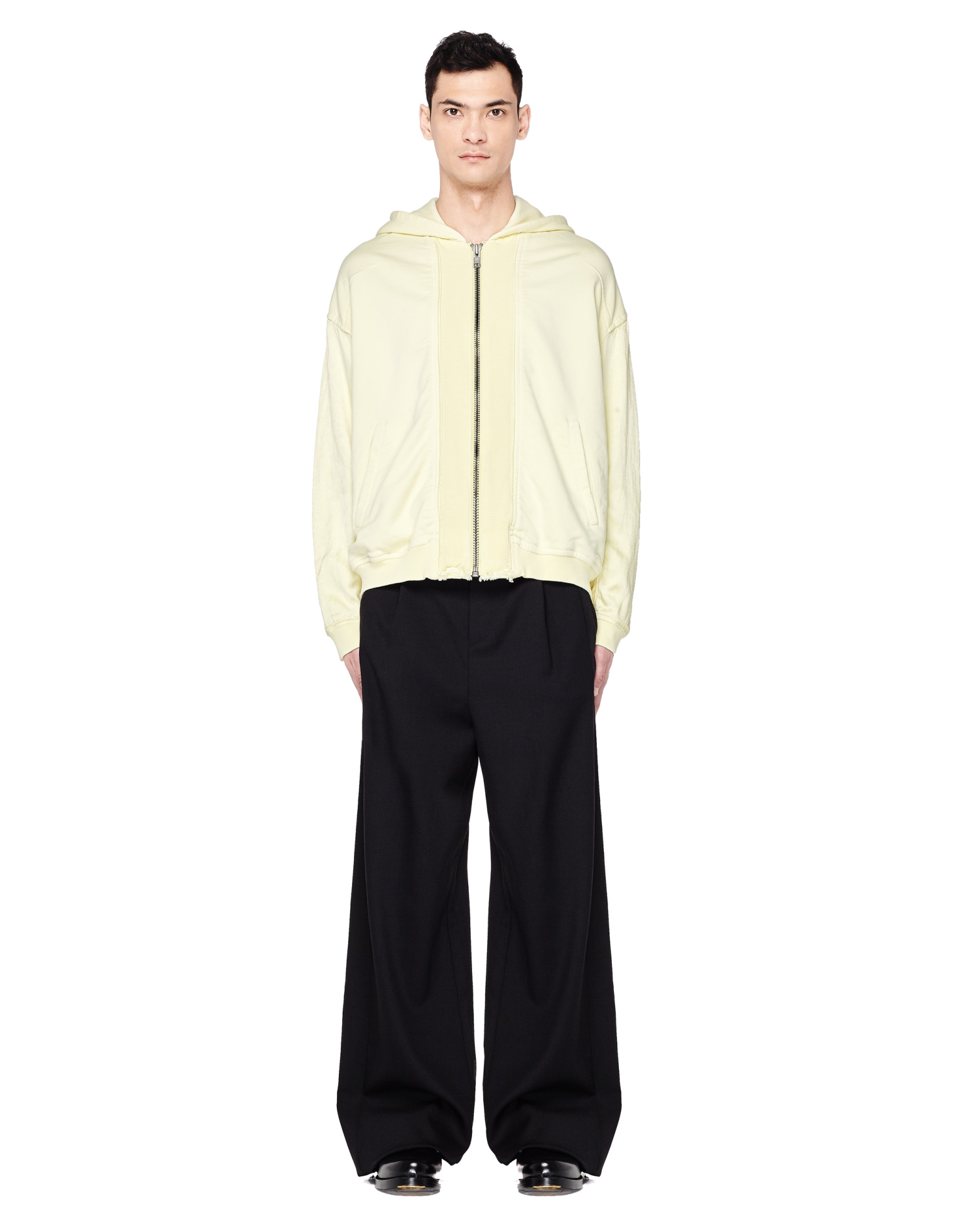 Haider Ackermann Yellow Zip-Up Hoodie