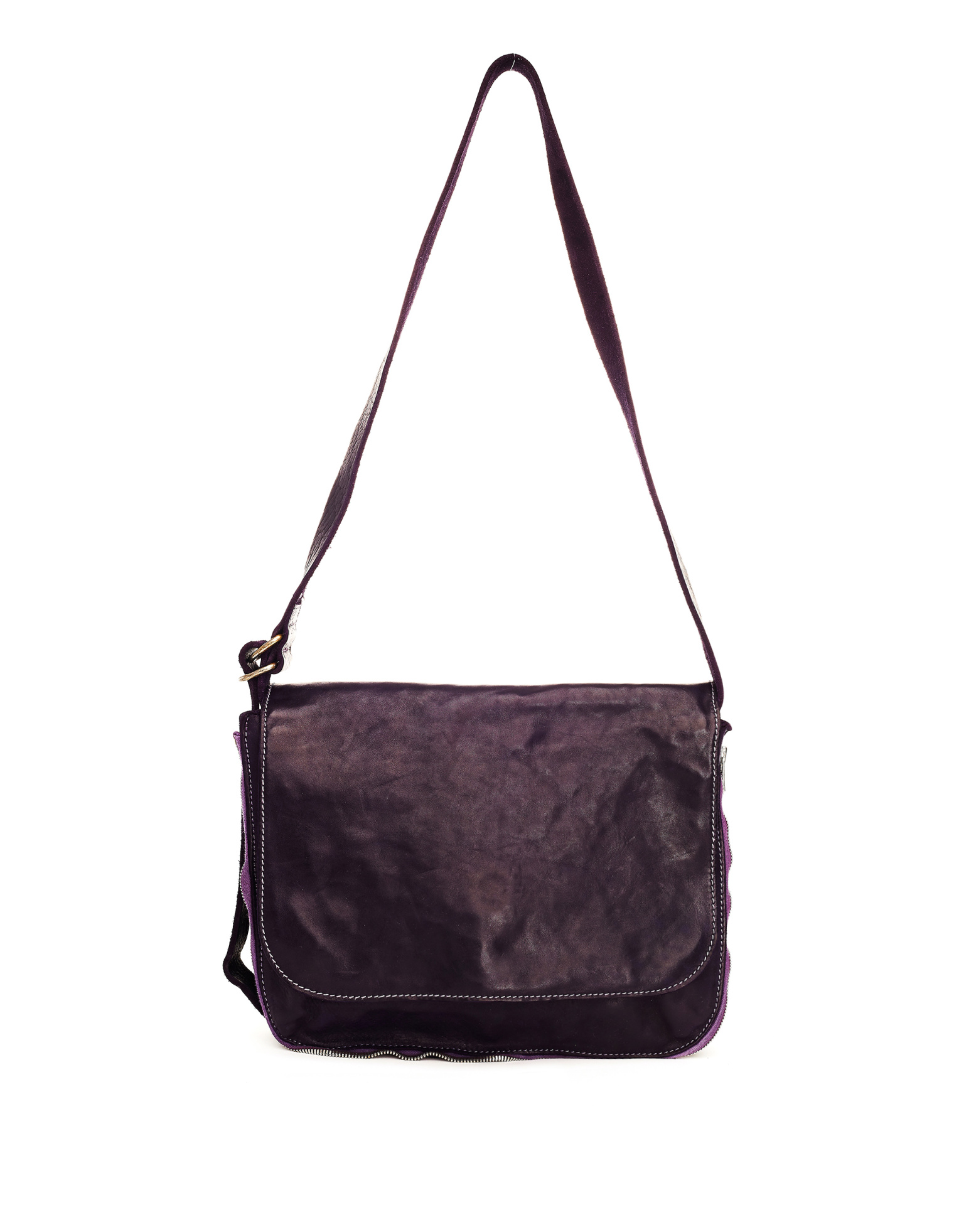 Guidi Фиолетовая кожаная сумка