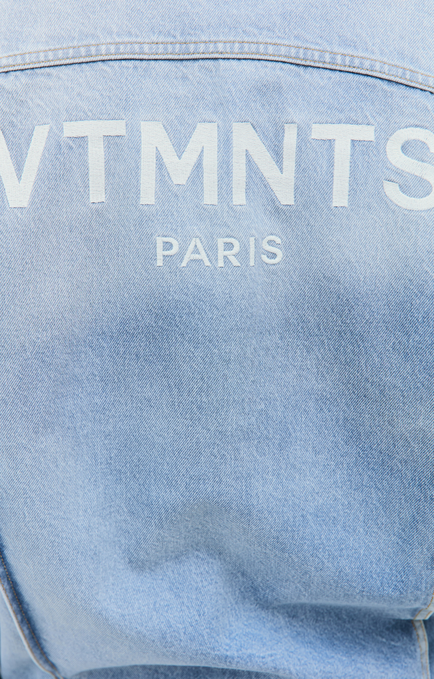 VTMNTS Embroidered logo denim jacket