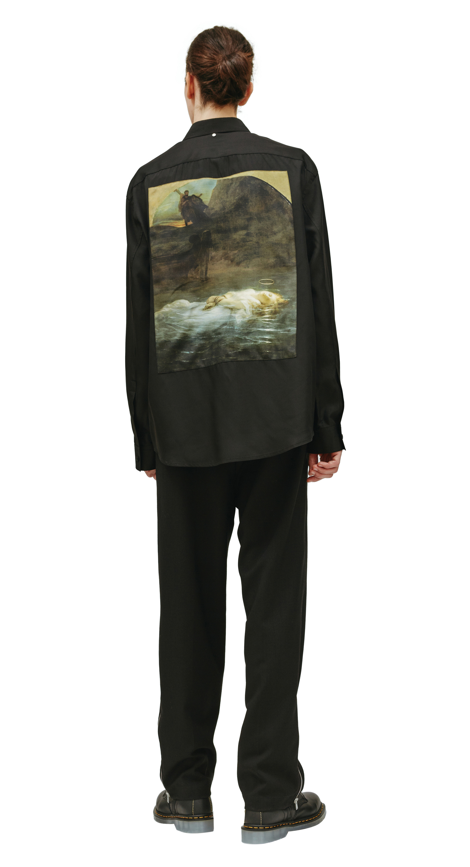 OAMC Рубашка OAMC x Louvre с шелковым патчем
