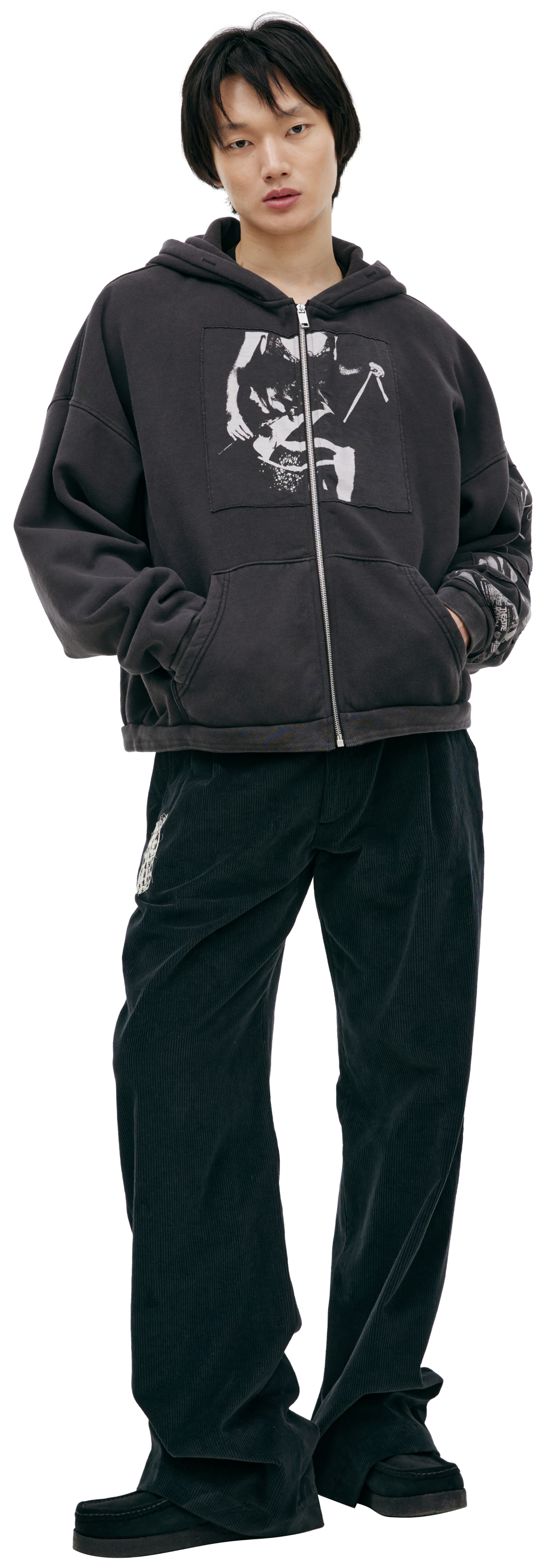 Enfants Riches Déprimés Black hoodie with patches