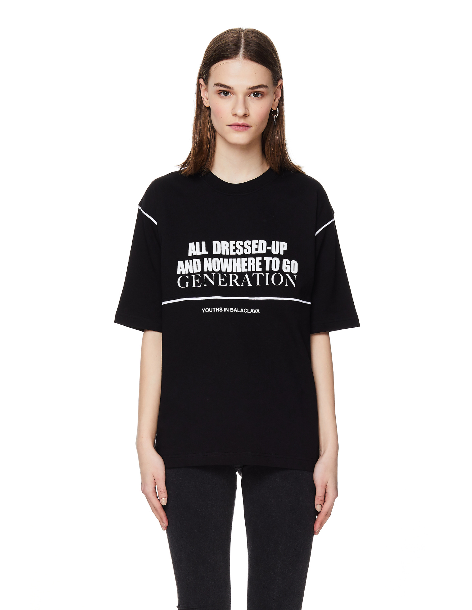 Youths in Balaclava Black Cotton Generation T-Shirt