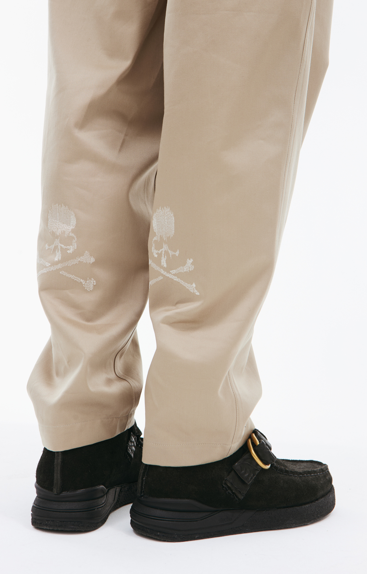 Mastermind WORLD Beige trousers with belt