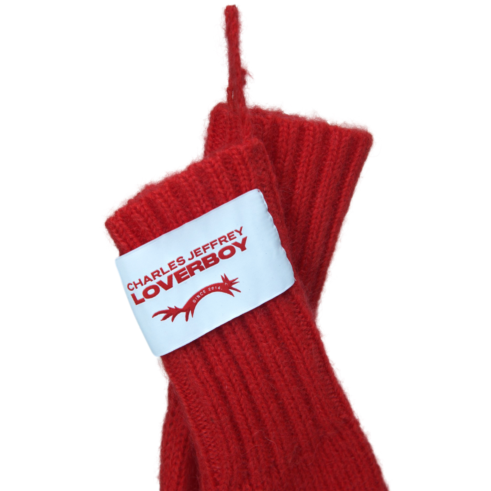 CHARLES JEFFREY LOVERBOY Red patch gloves