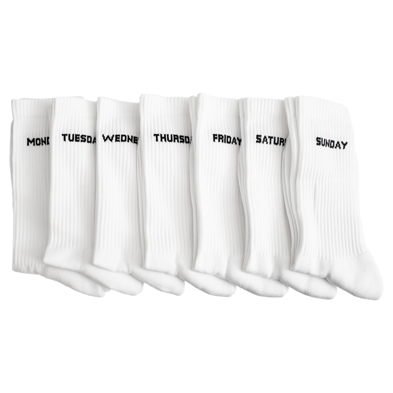 Balenciaga 7 Days Socks Pack in white