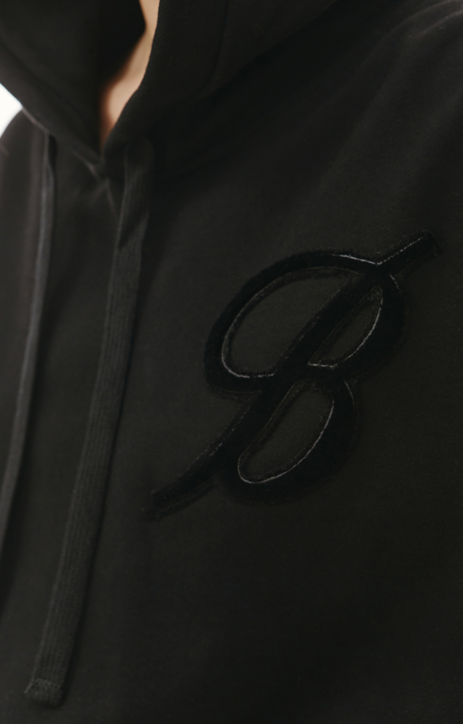 Blumarine Black cropped hoodie