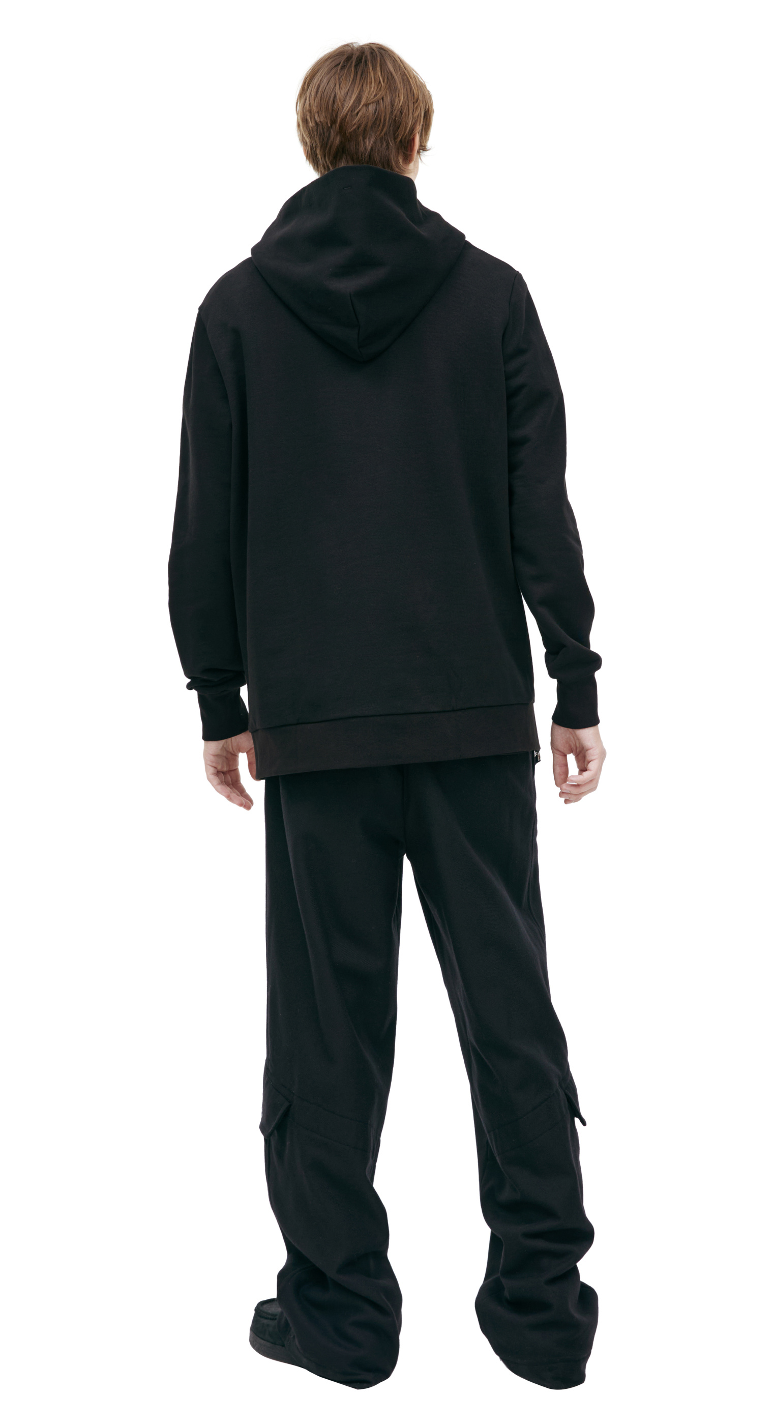 PLANIMETRY Black hoodie with zipper