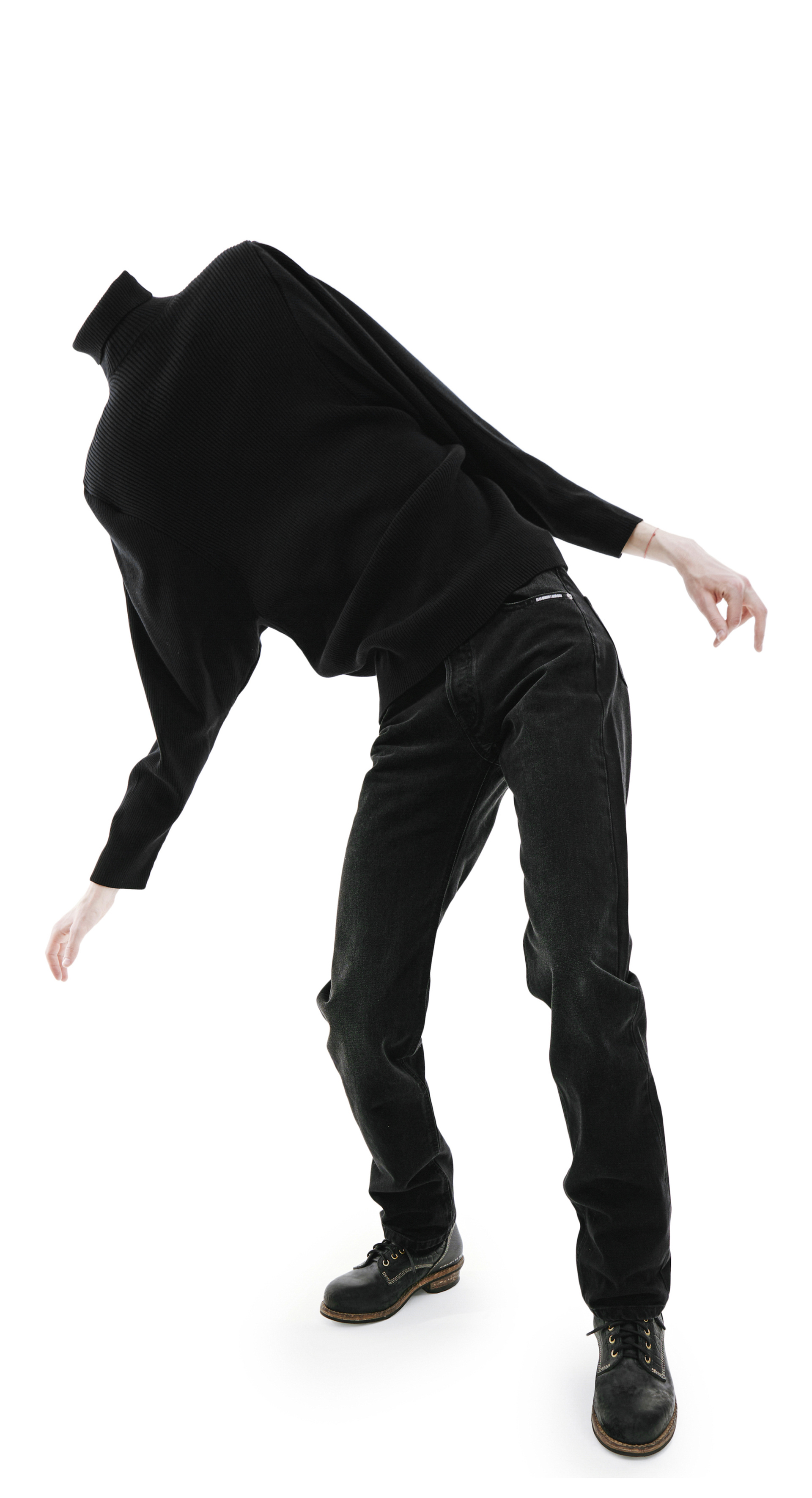 Doublet Black Invisible Turtleneck