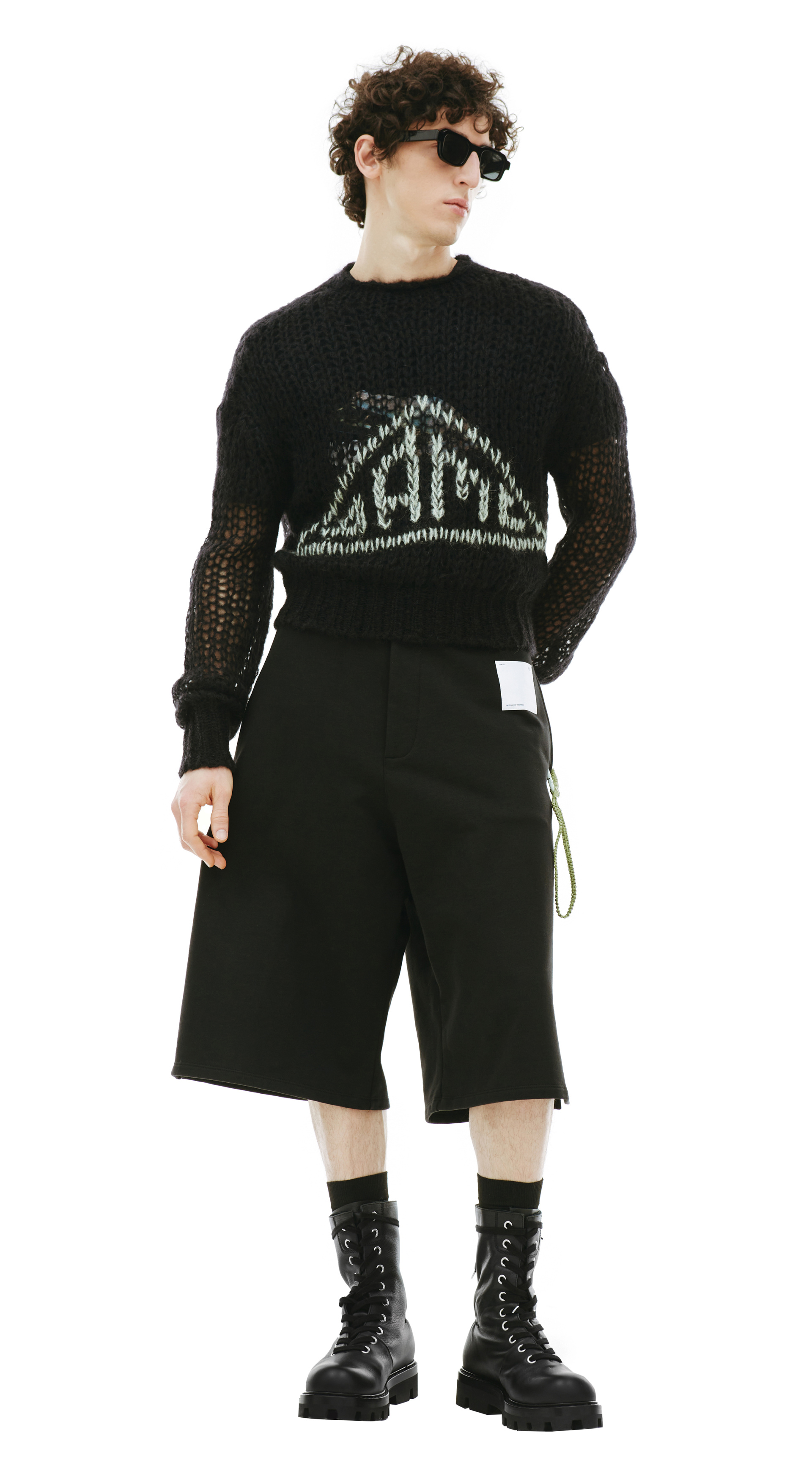 OAMC Black Patched Shorts