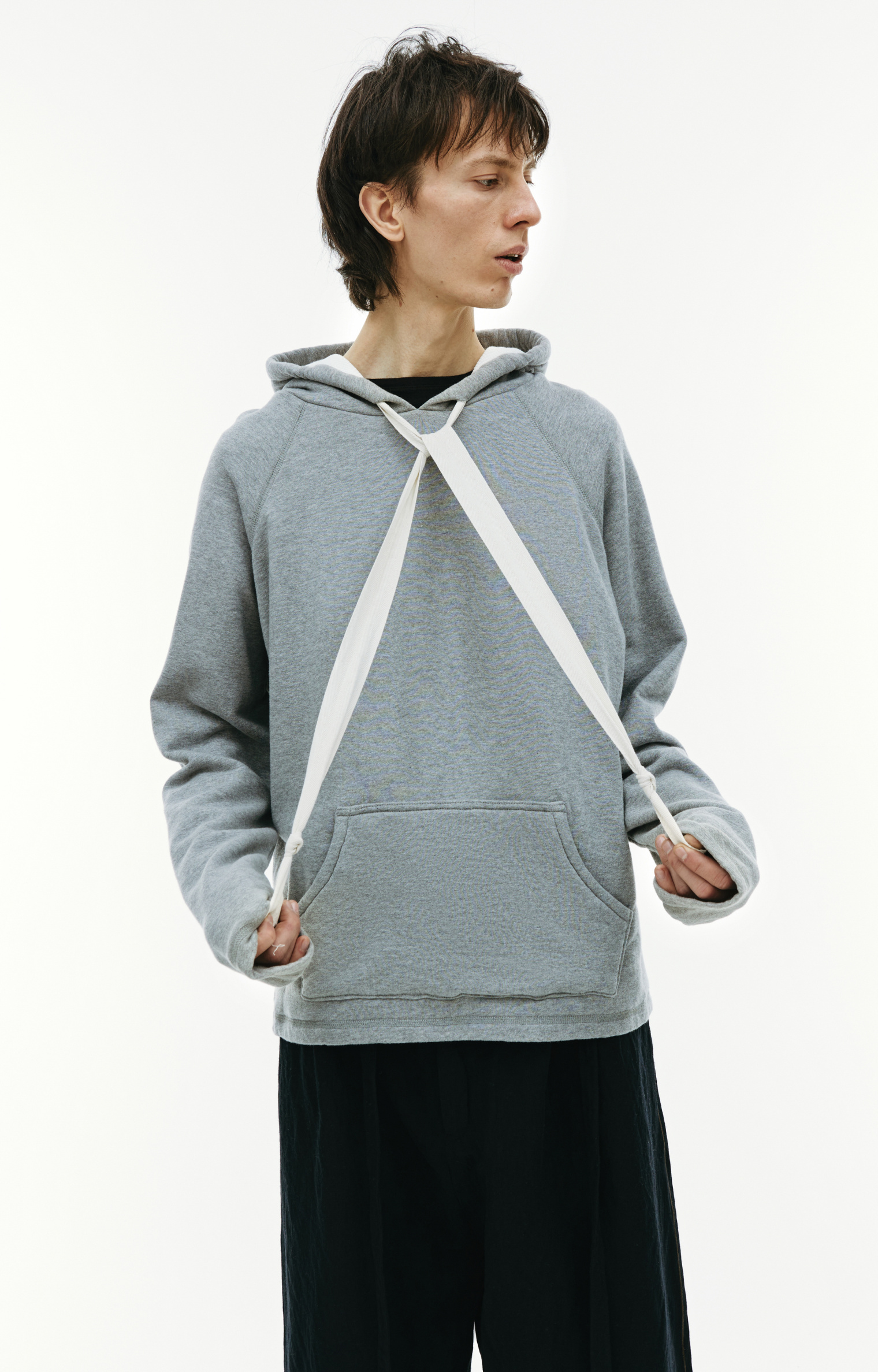 Greg Lauren Grey cotton hoodie