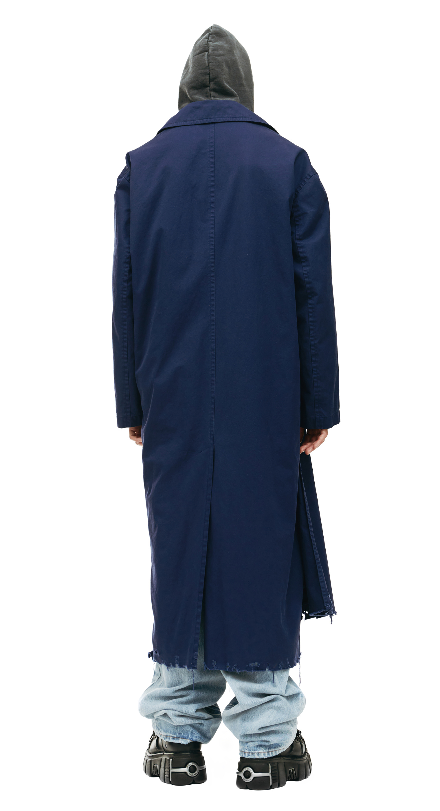 Balenciaga Blue Сotton Carcoat