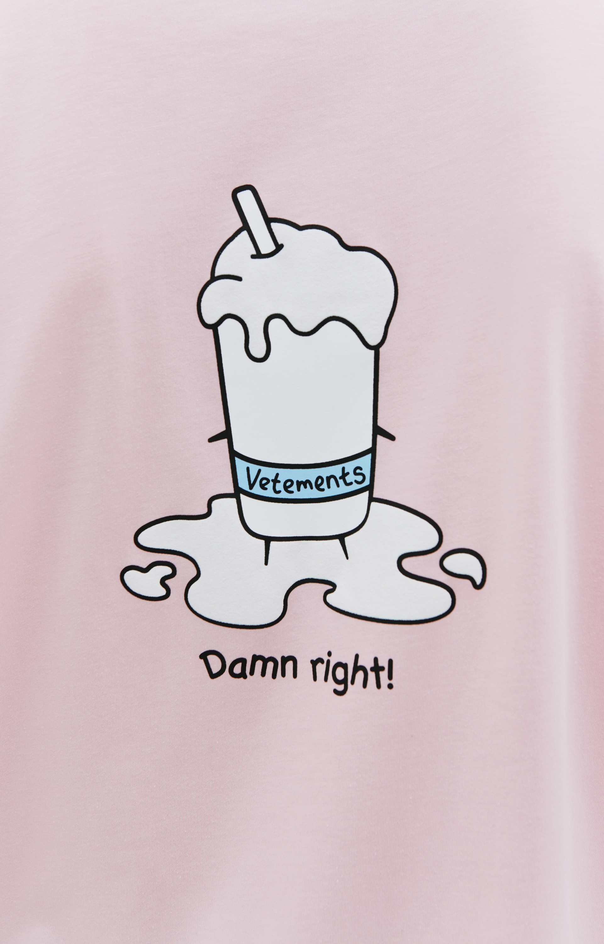 VETEMENTS Pink cotton t-shirt