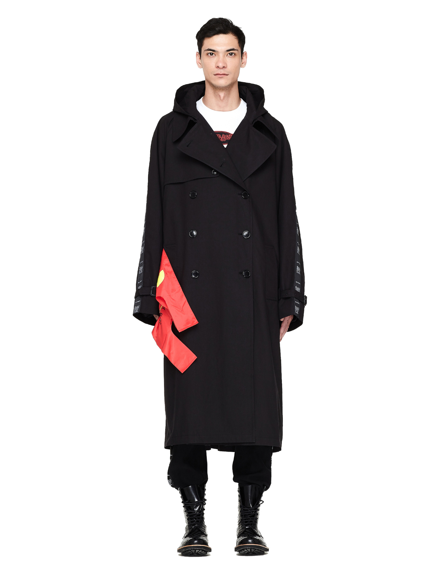 VETEMENTS Двубортный плащ с логотипом