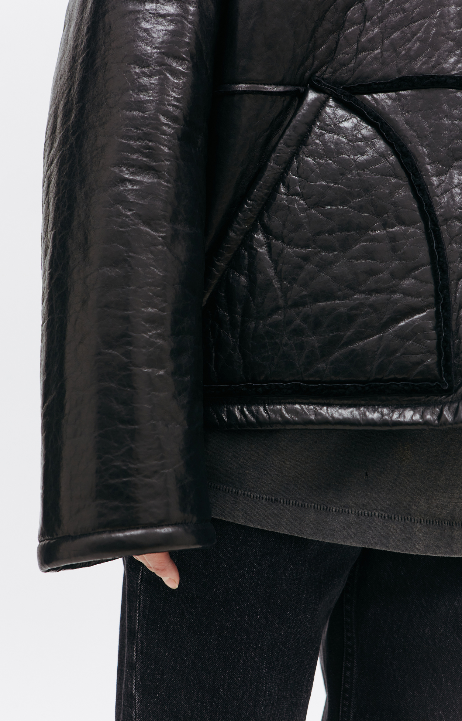 Enfants Riches Deprimes Black shearling jacket