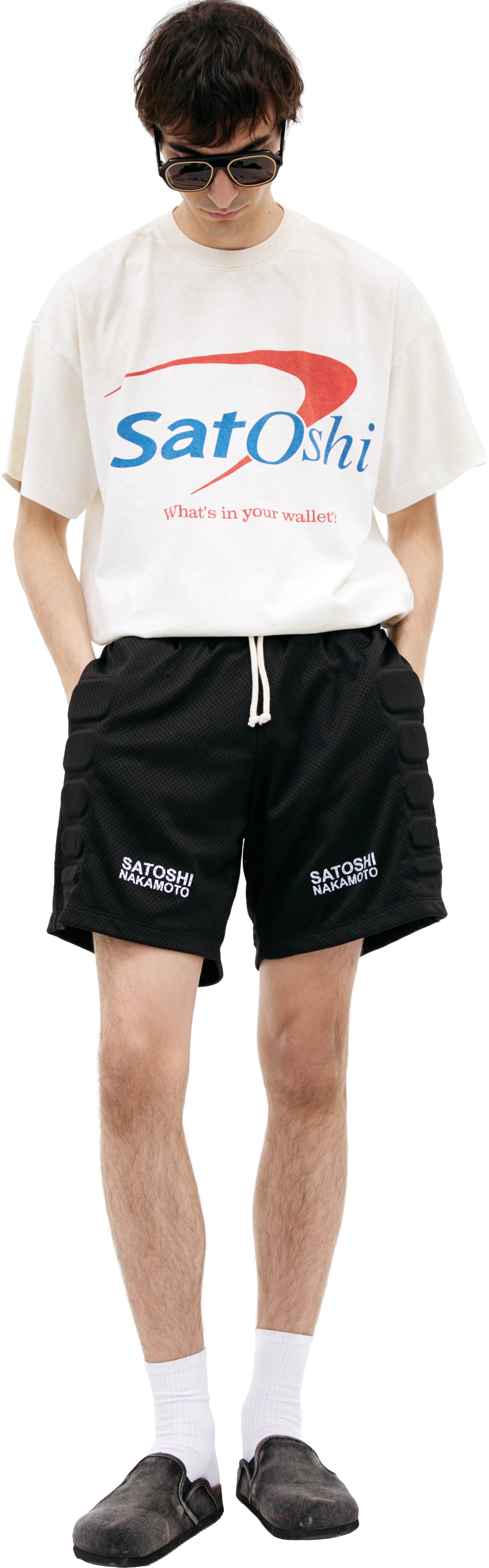 Satoshi Nakamoto Black logo shorts