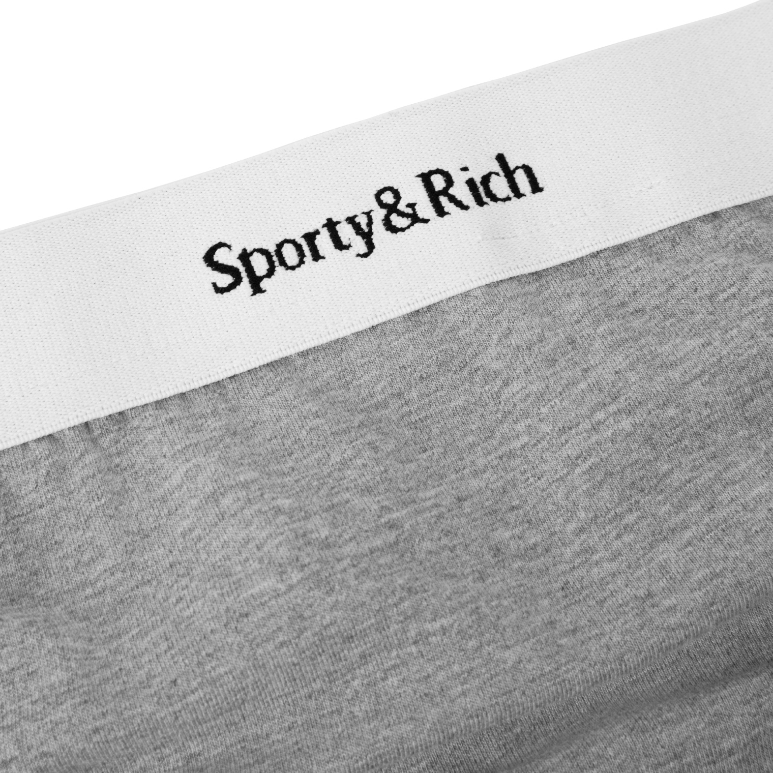 SPORTY & RICH Grey Serif thong