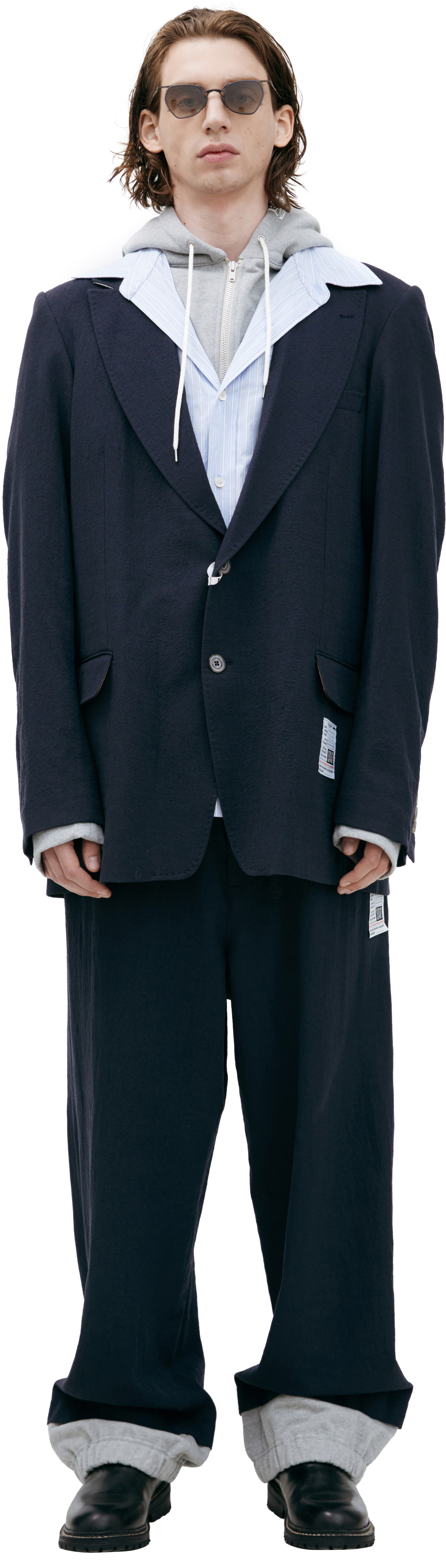 Maison Mihara Yasuhiro Jacket with a built-in shirt