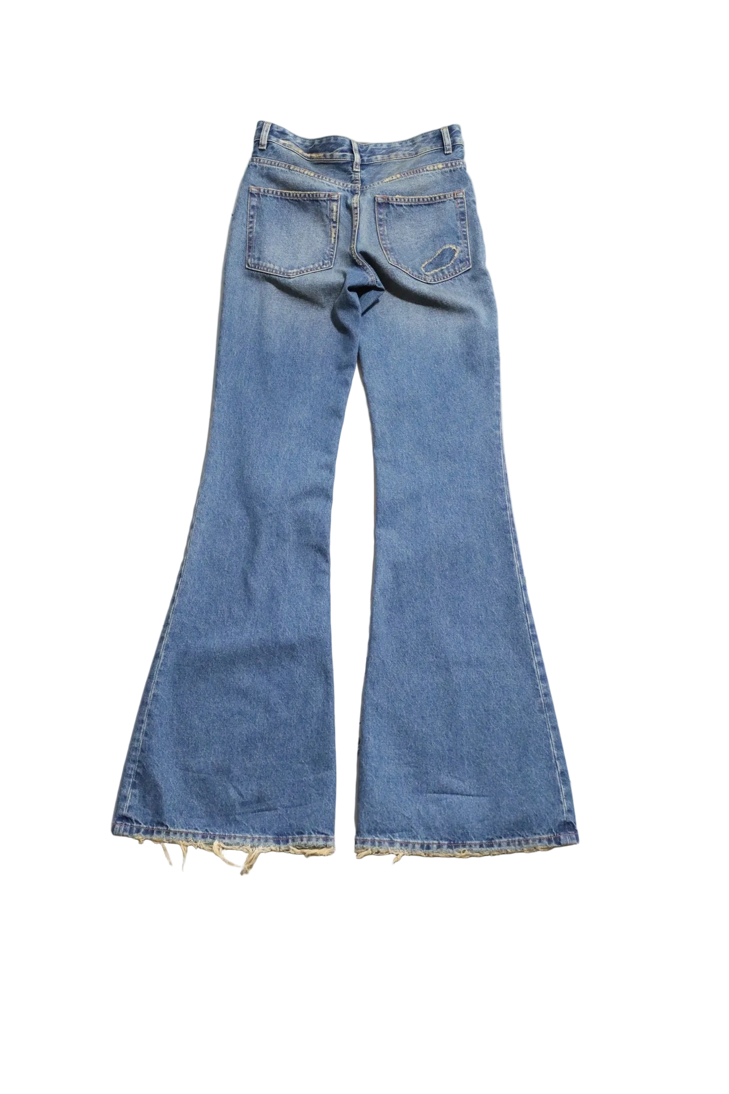 Ann Demeulemeester flared jeans with scuffs