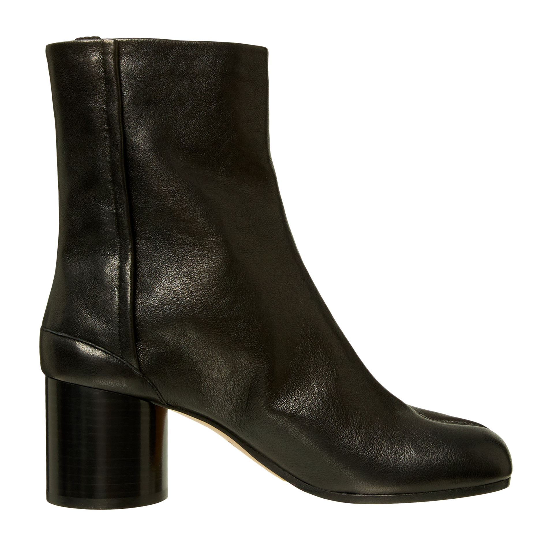 Maison Margiela Обувь-S58WU0246/P3753/T8013 кожаные ботильоны таби, средний каблук и застежка на молнии, черные