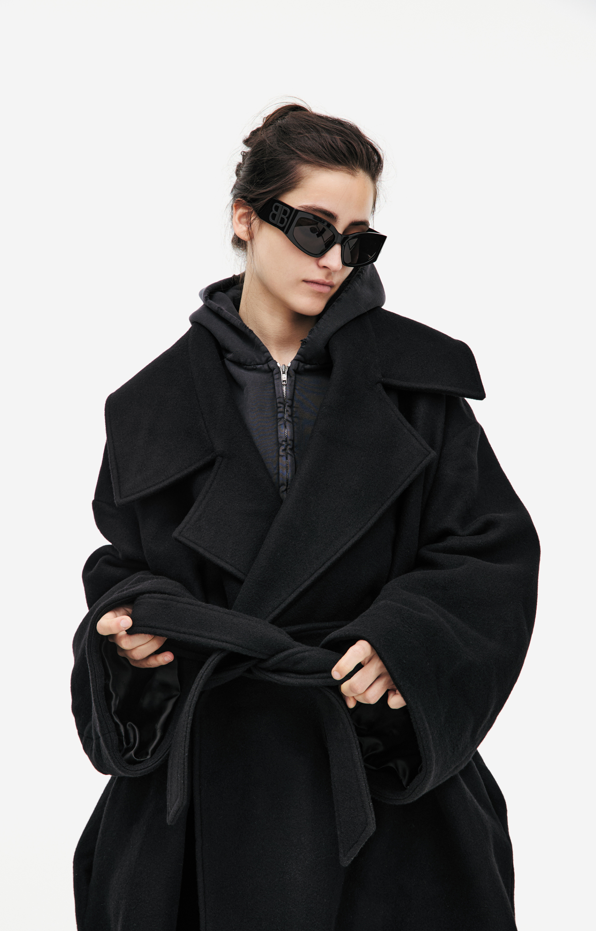 Balenciaga Black cashmere coat