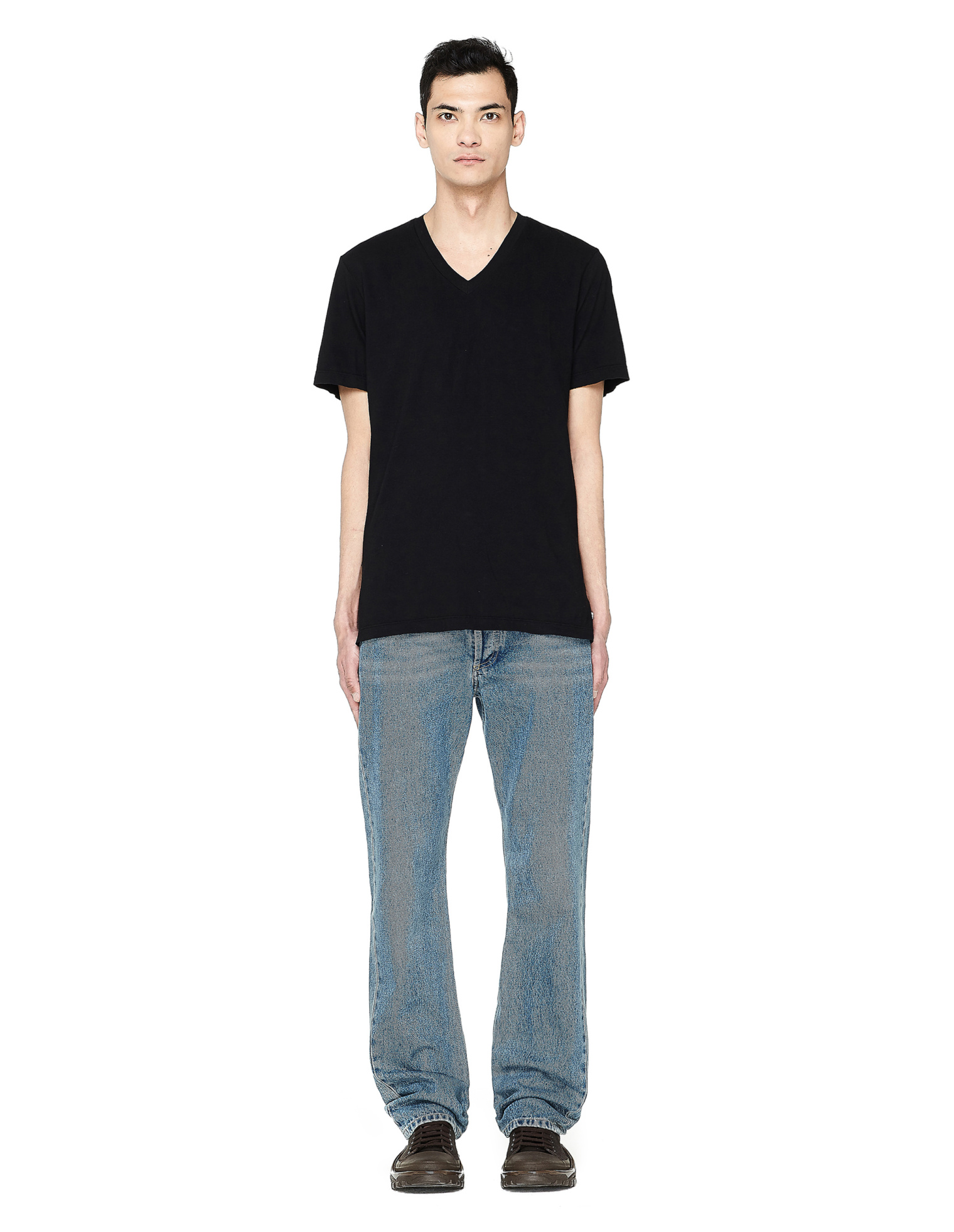 James Perse Black V-Neck T-Shirt