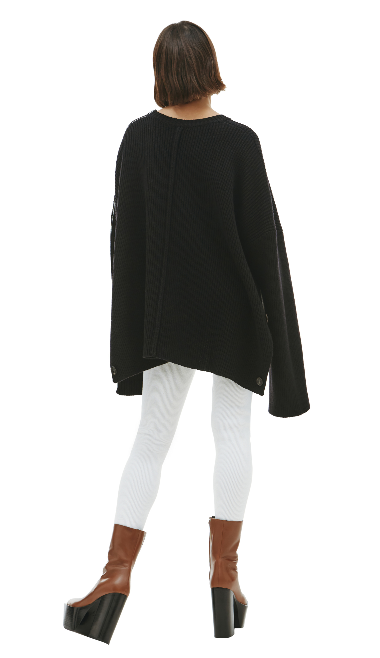 PETER DO Ribbed knit cape sweater