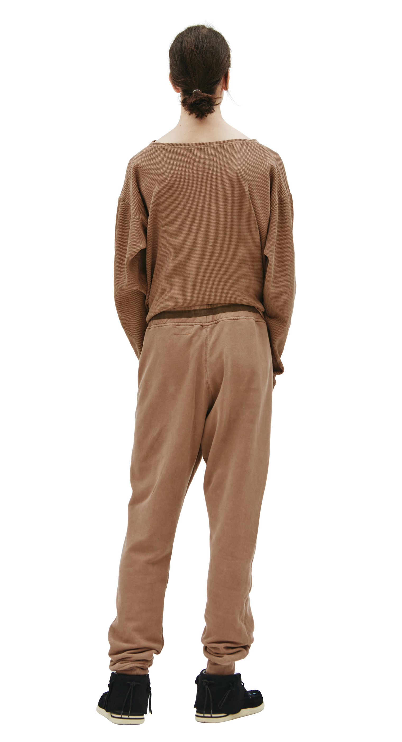 Greg Lauren Brown cotton sweatpants